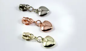 #5 Solid Heart Zipper Pulls | Pack of 2