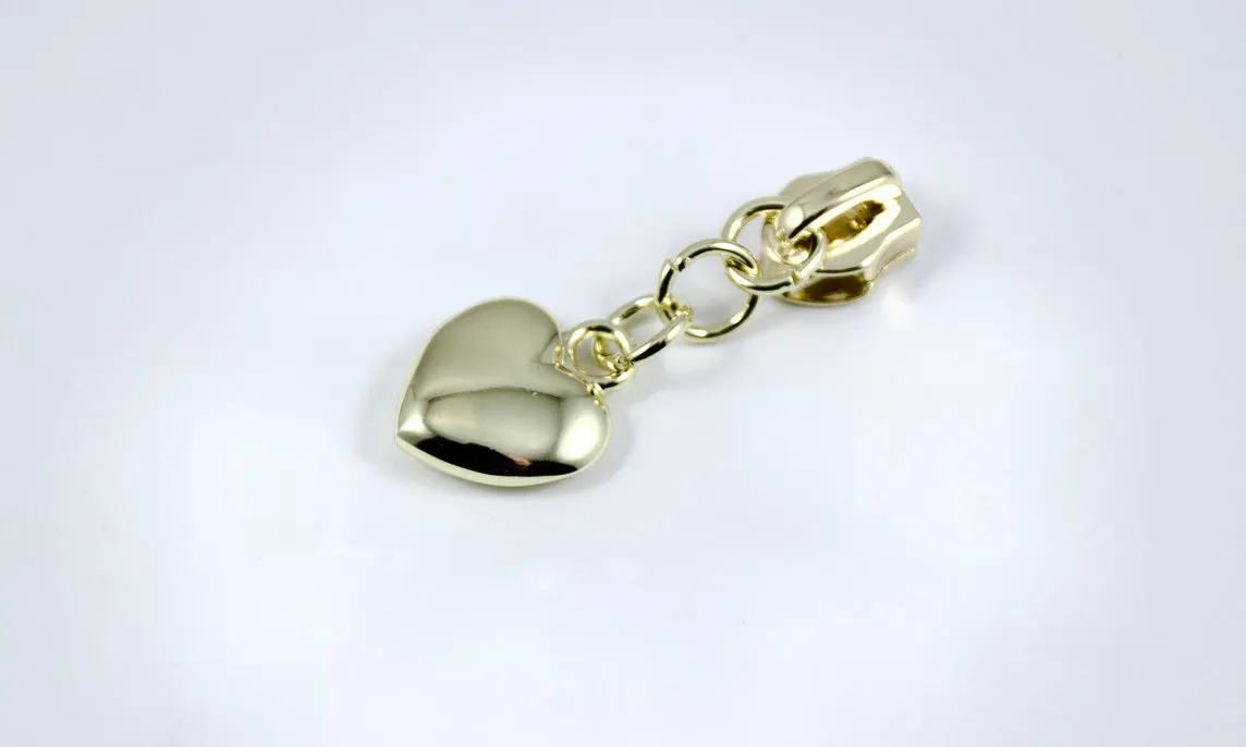 #5 Solid Heart Zipper Pulls | Pack of 2