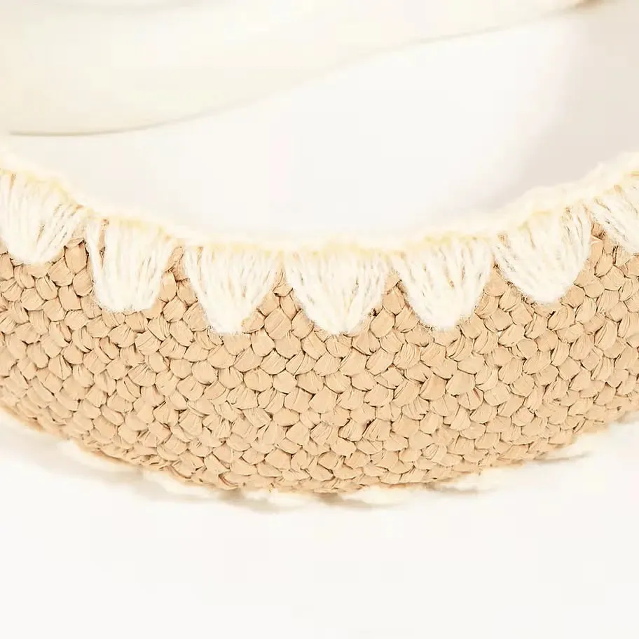 Alora Wooden Round Buckle Braided Belt