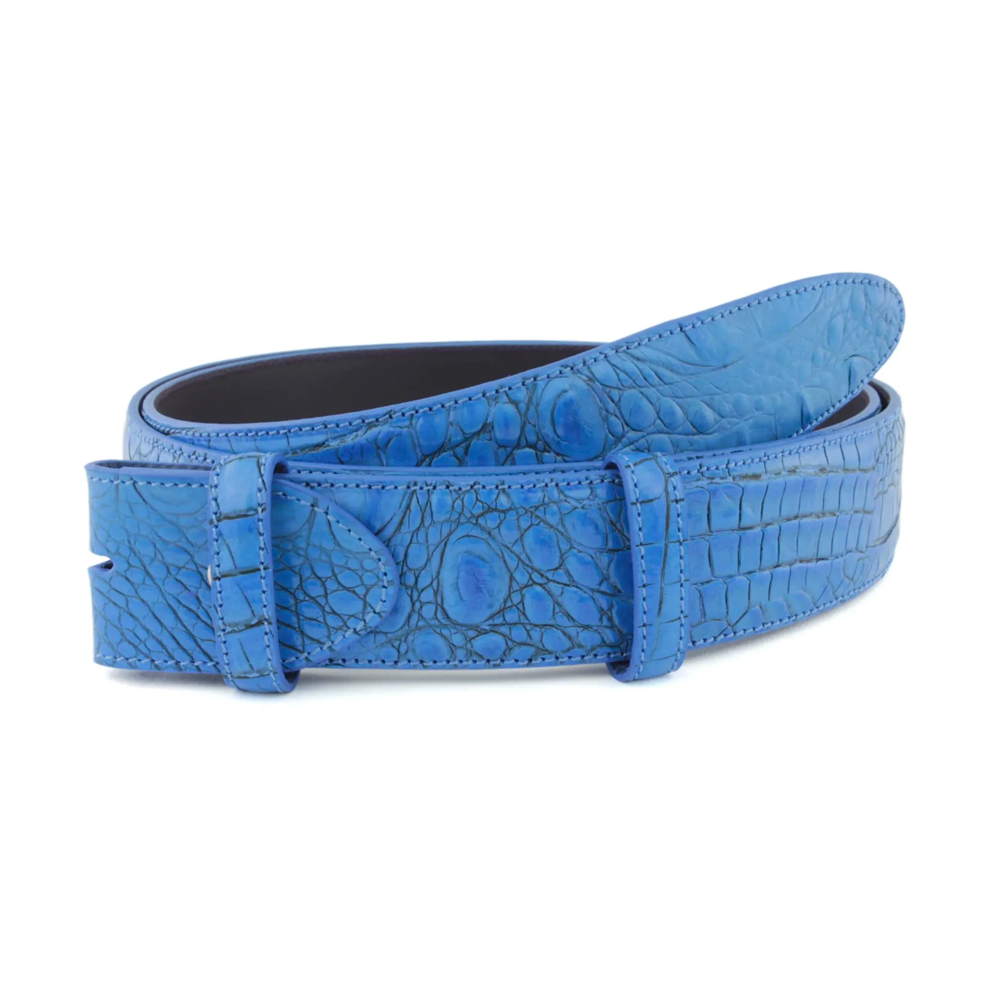 Bacall Mock Caiman Effect Belt Strap