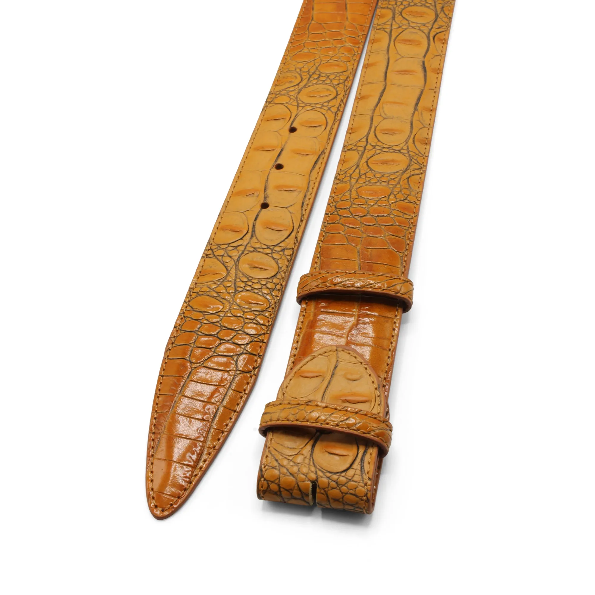 Bacall Mock Caiman Effect Belt Strap