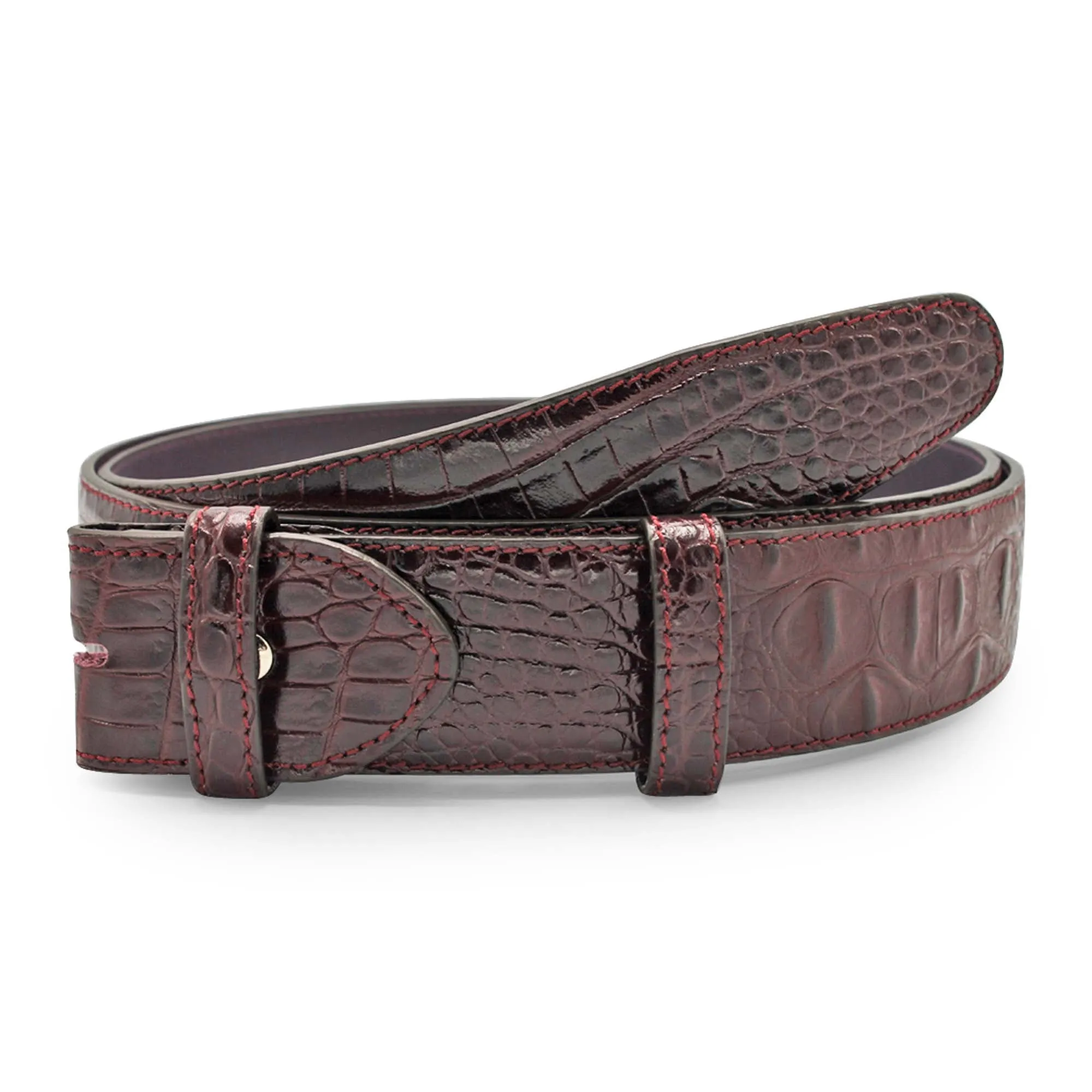 Bacall Mock Caiman Effect Belt Strap