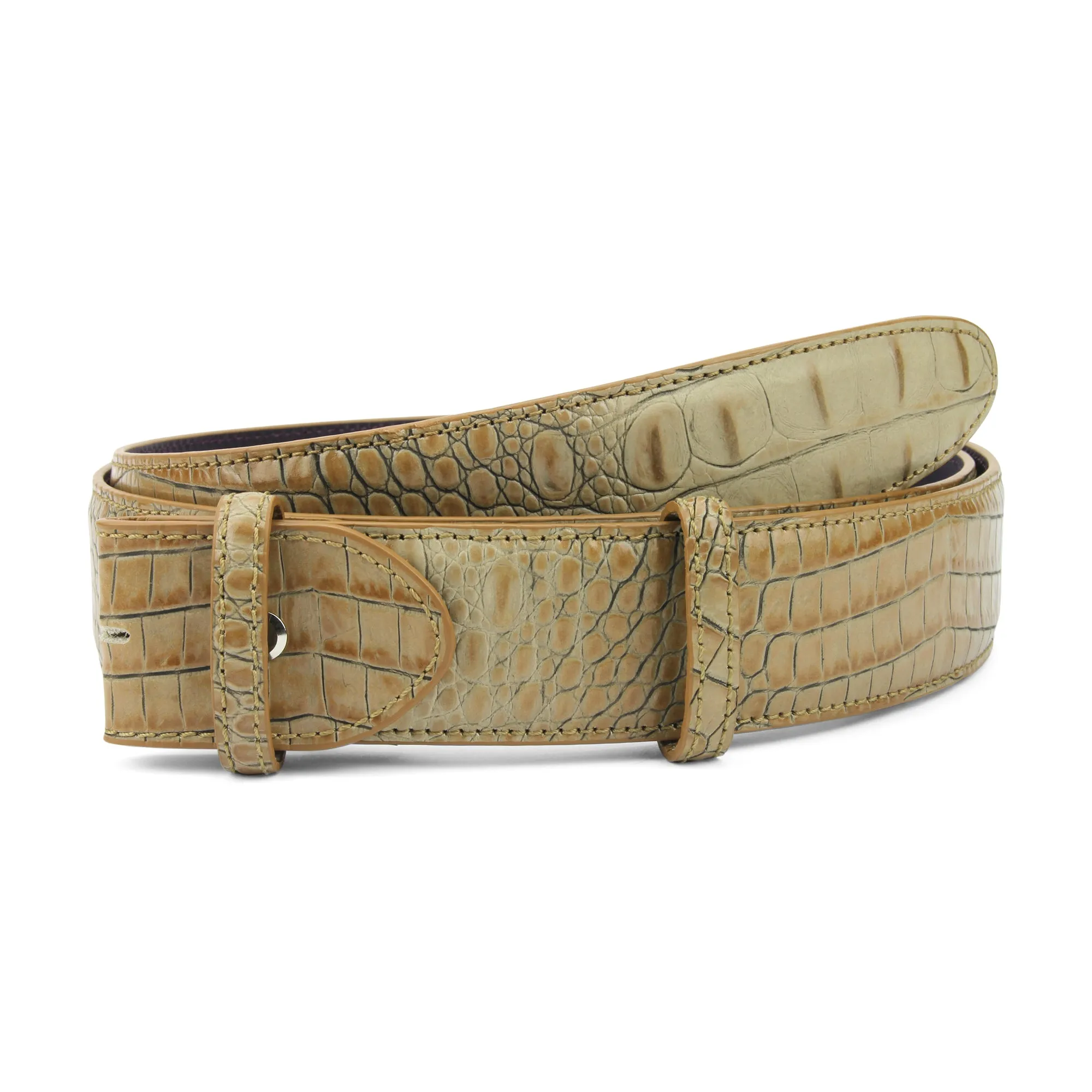 Bacall Mock Caiman Effect Belt Strap