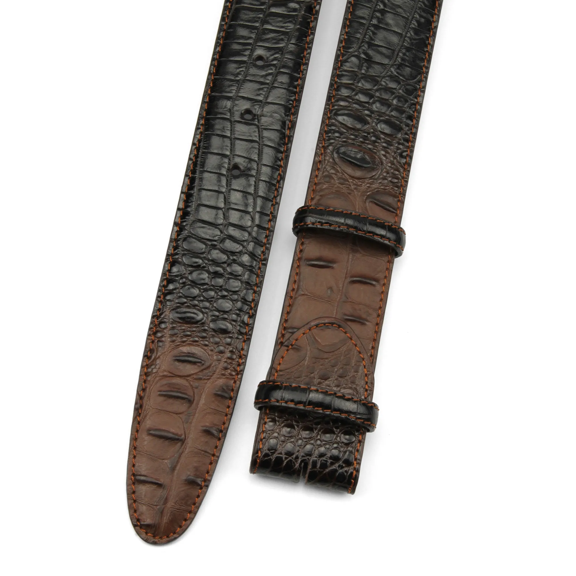 Bacall Mock Caiman Effect Belt Strap