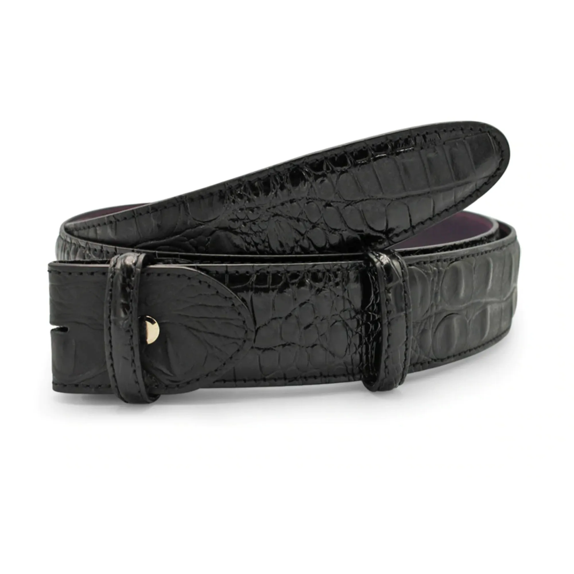 Bacall Mock Caiman Effect Belt Strap