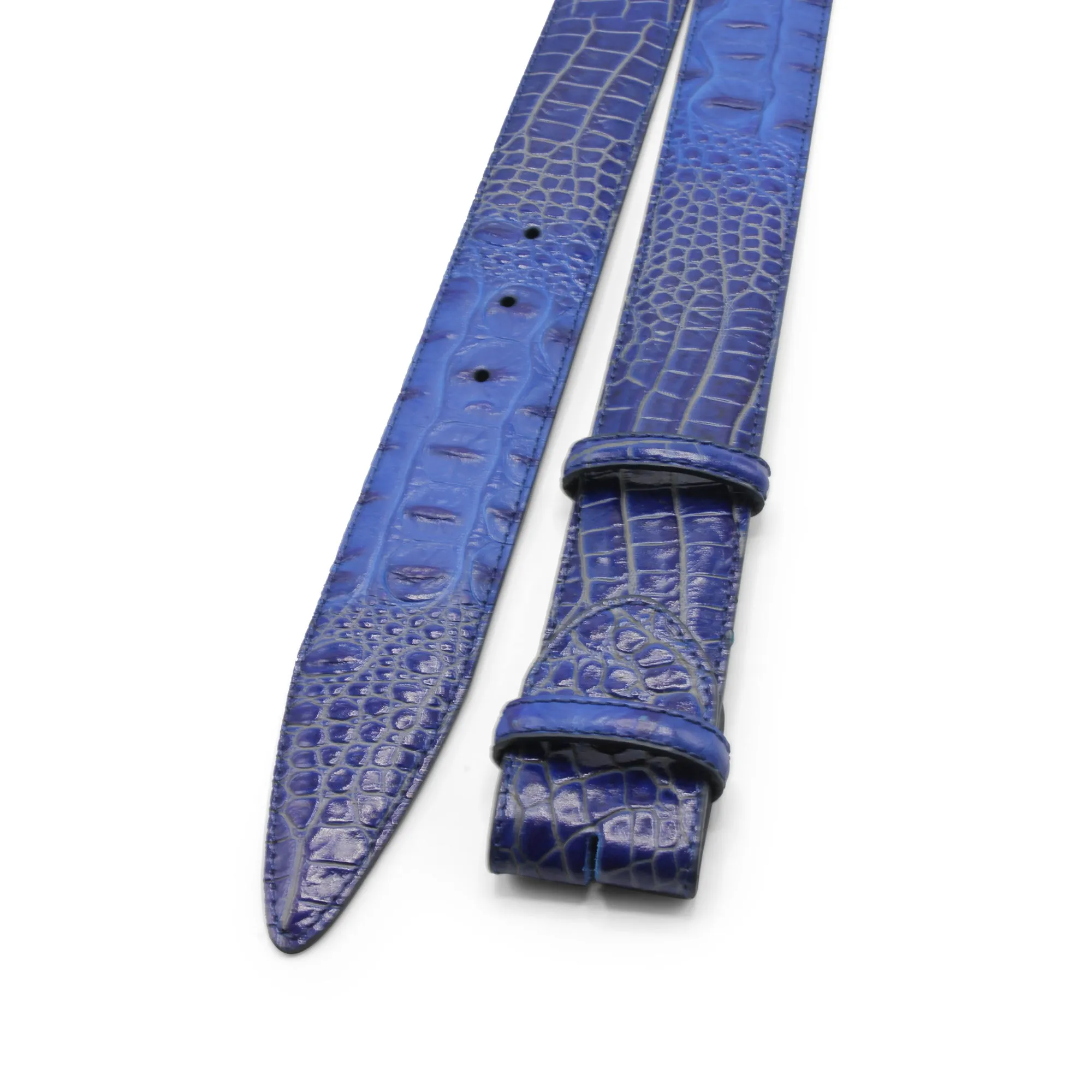 Bacall Mock Caiman Effect Belt Strap
