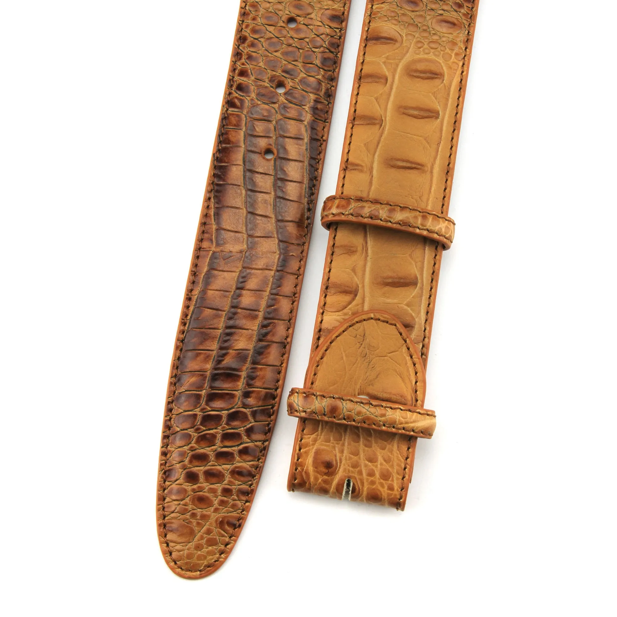 Bacall Mock Caiman Effect Belt Strap