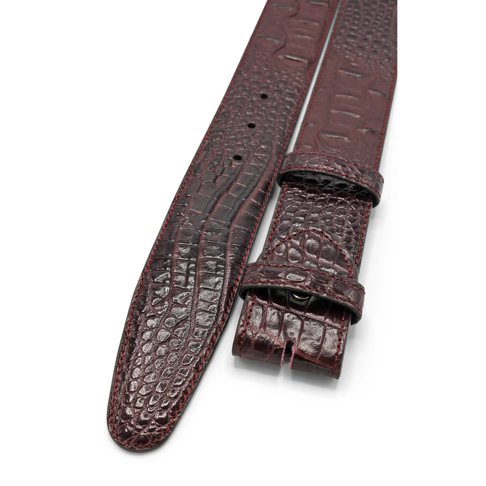 Bacall Mock Caiman Effect Belt Strap