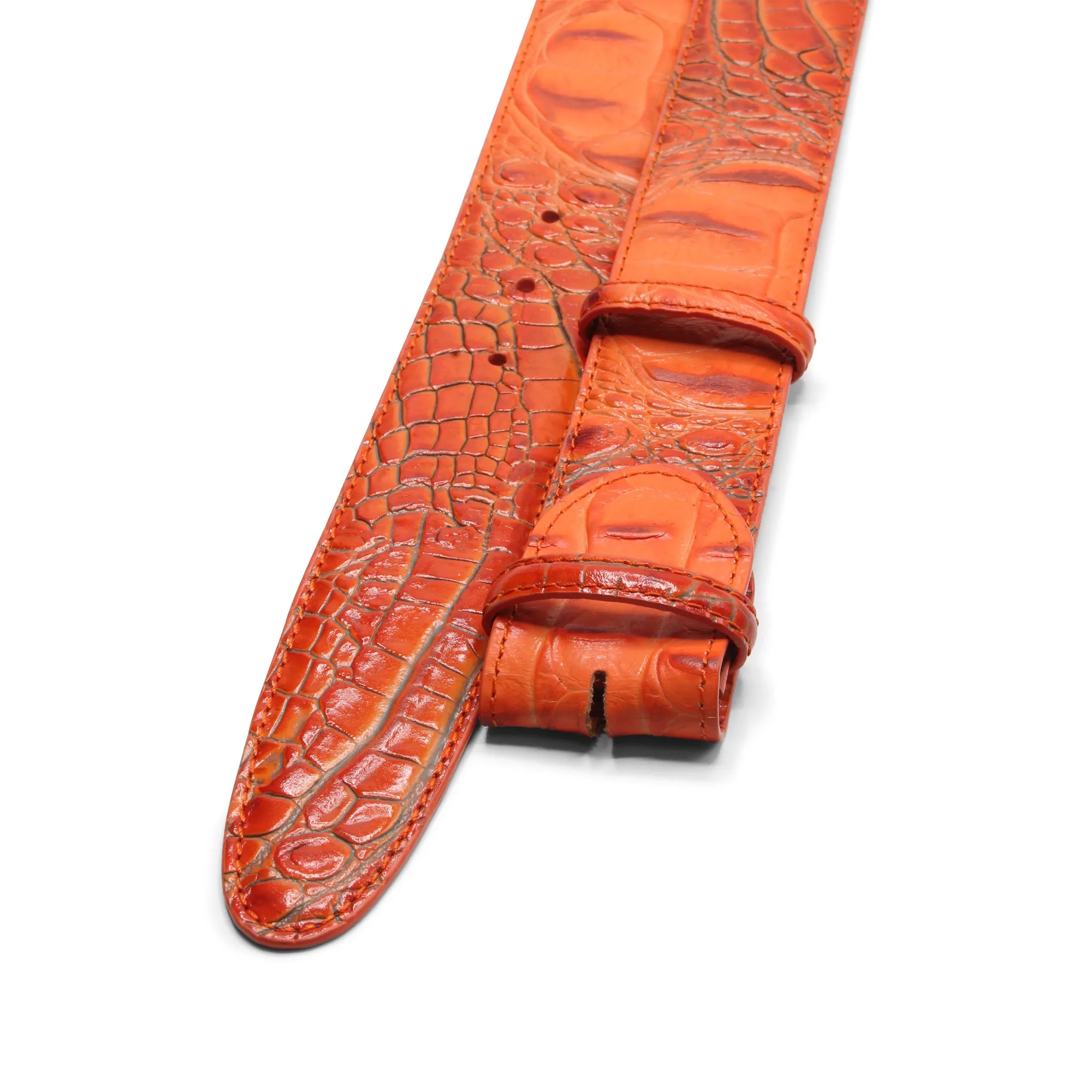 Bacall Mock Caiman Effect Belt Strap