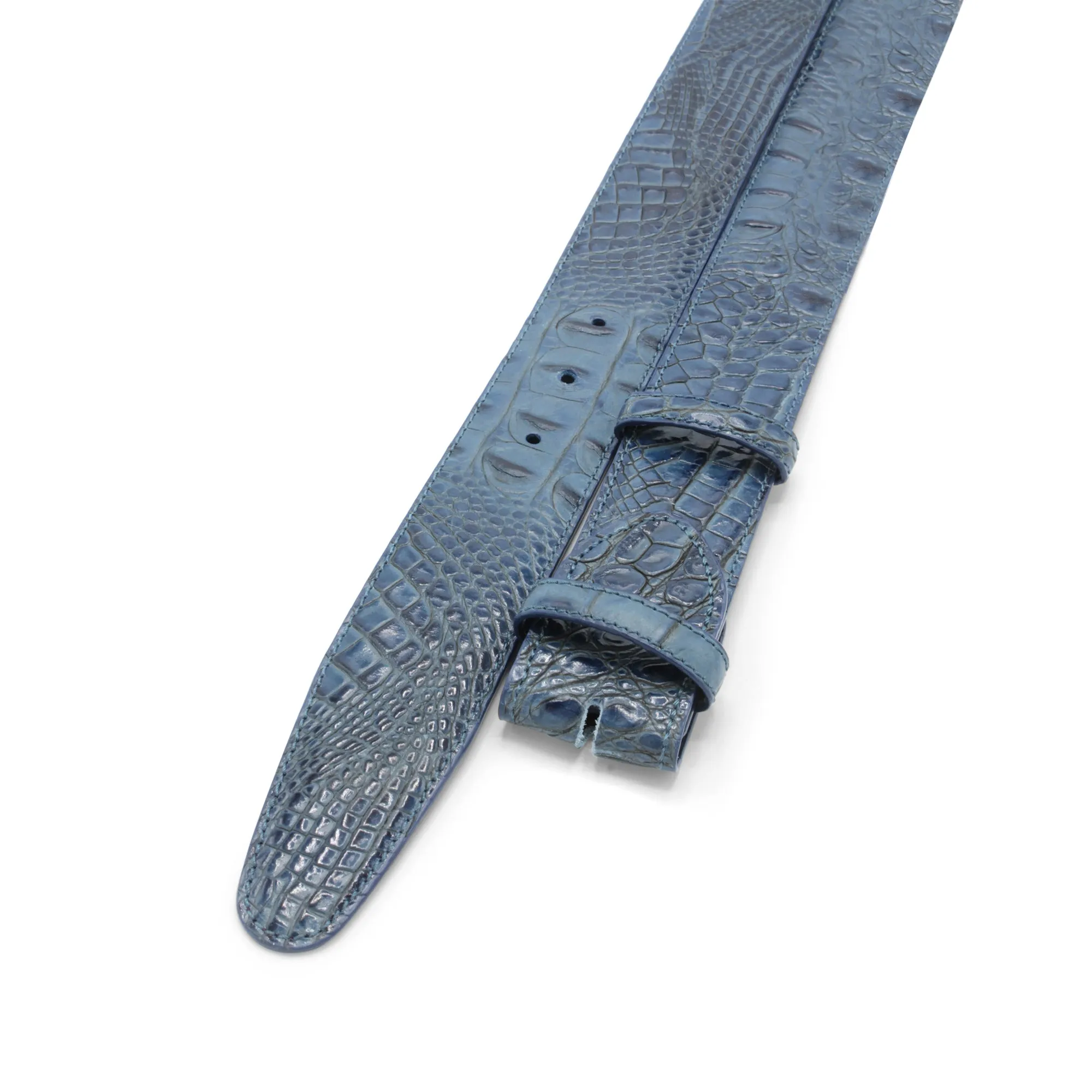 Bacall Mock Caiman Effect Belt Strap