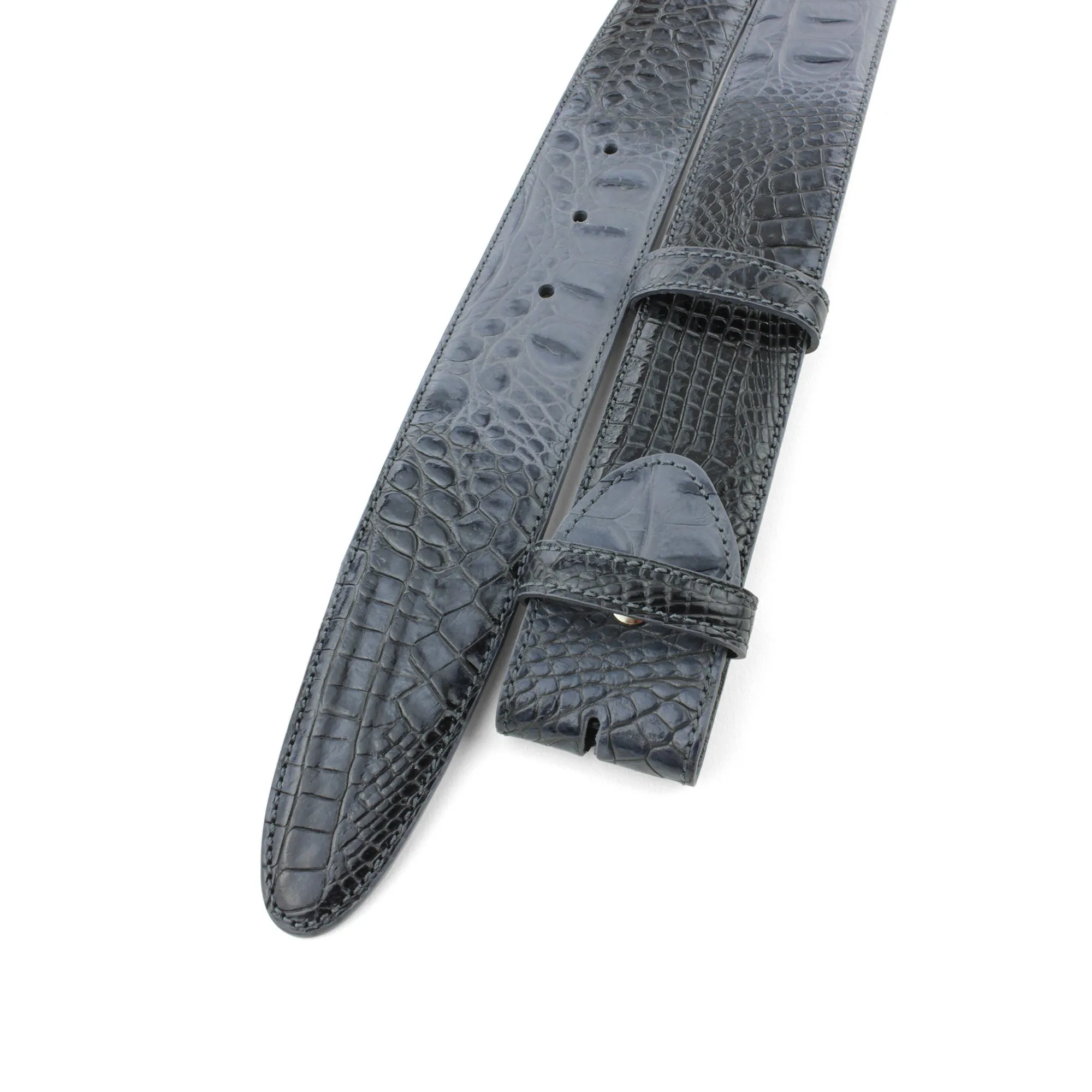 Bacall Mock Caiman Effect Belt Strap