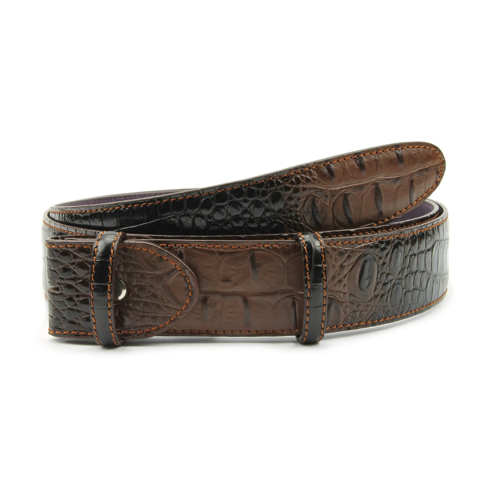 Bacall Mock Caiman Effect Belt Strap