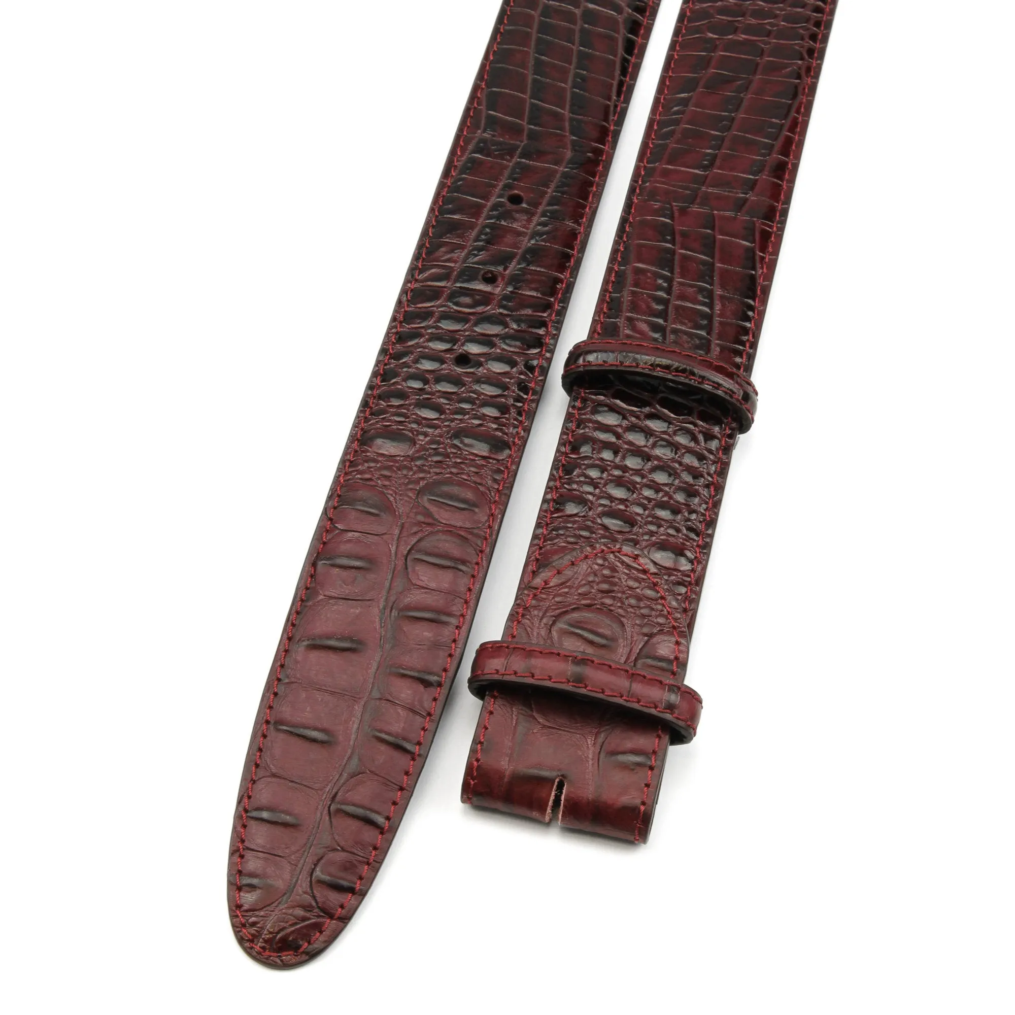 Bacall Mock Caiman Effect Belt Strap