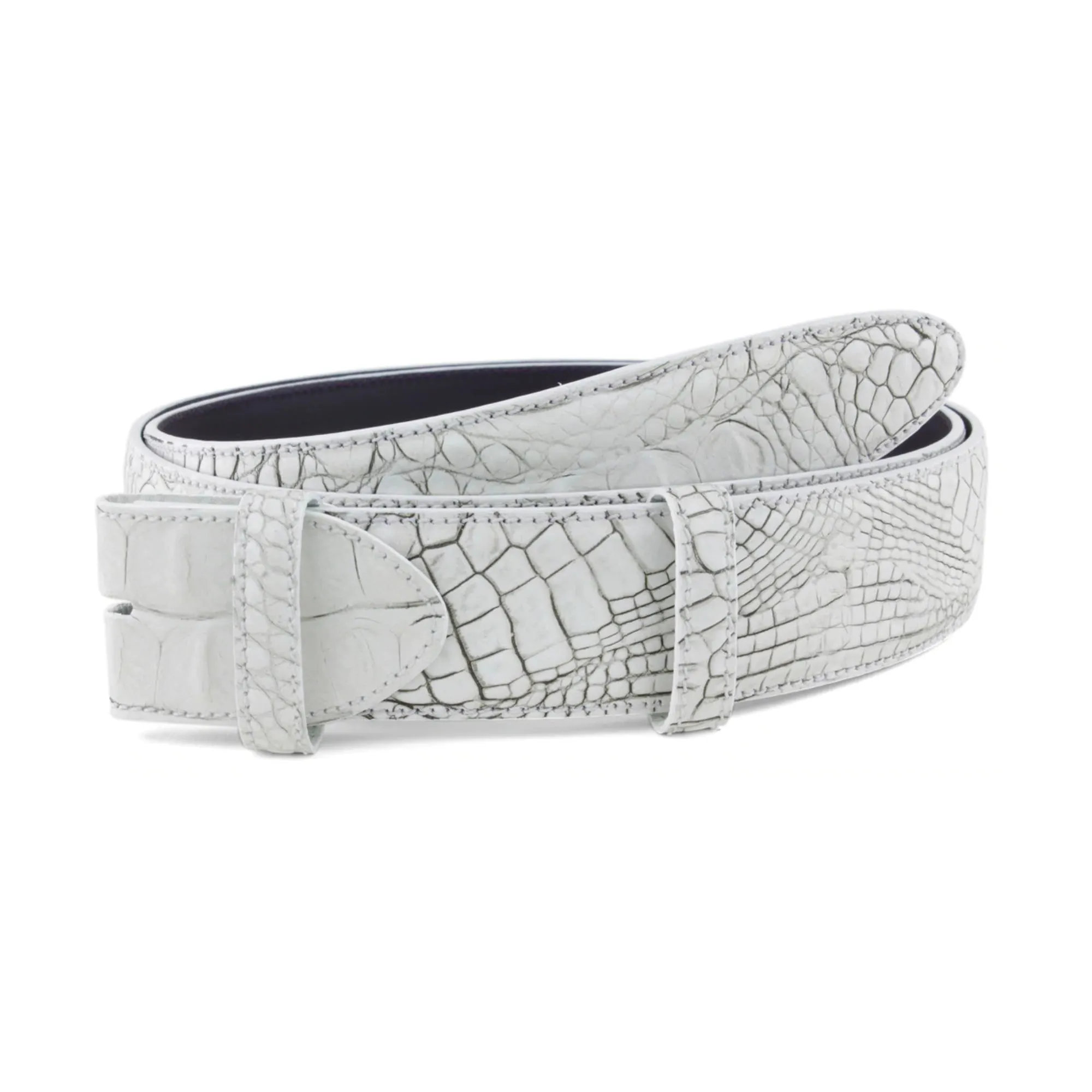 Bacall Mock Caiman Effect Belt Strap