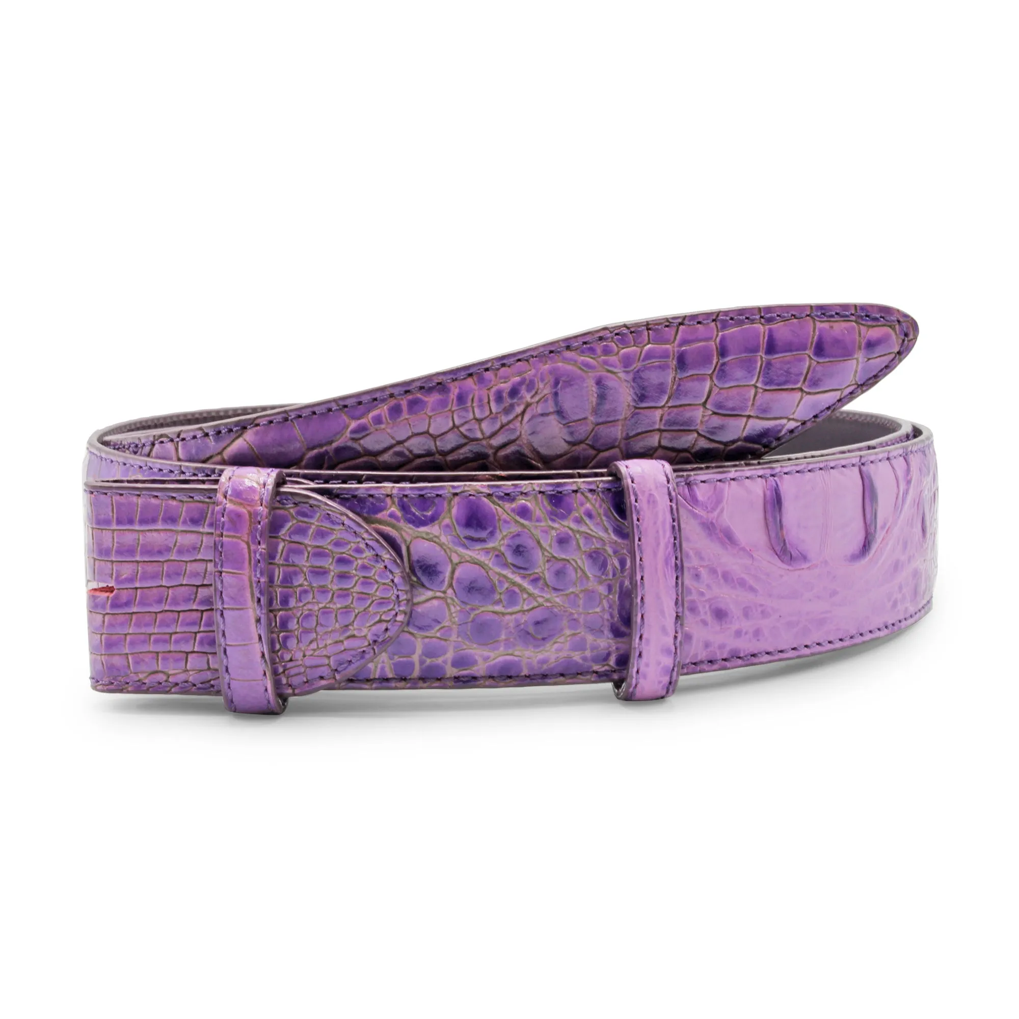 Bacall Mock Caiman Effect Belt Strap