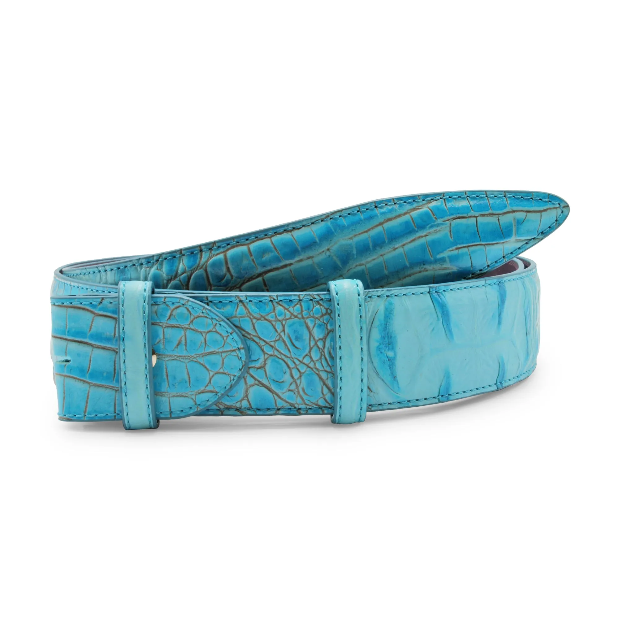 Bacall Mock Caiman Effect Belt Strap