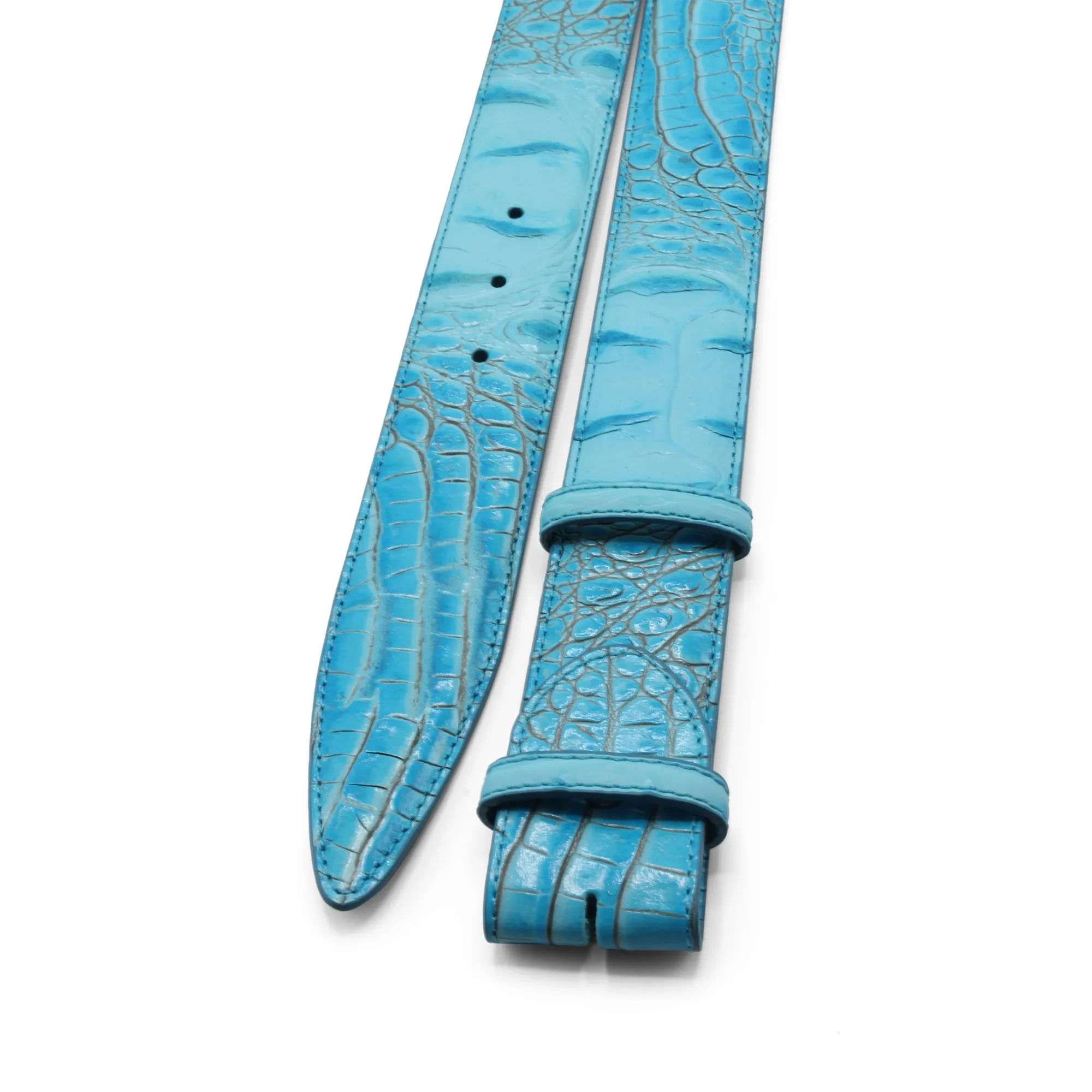 Bacall Mock Caiman Effect Belt Strap