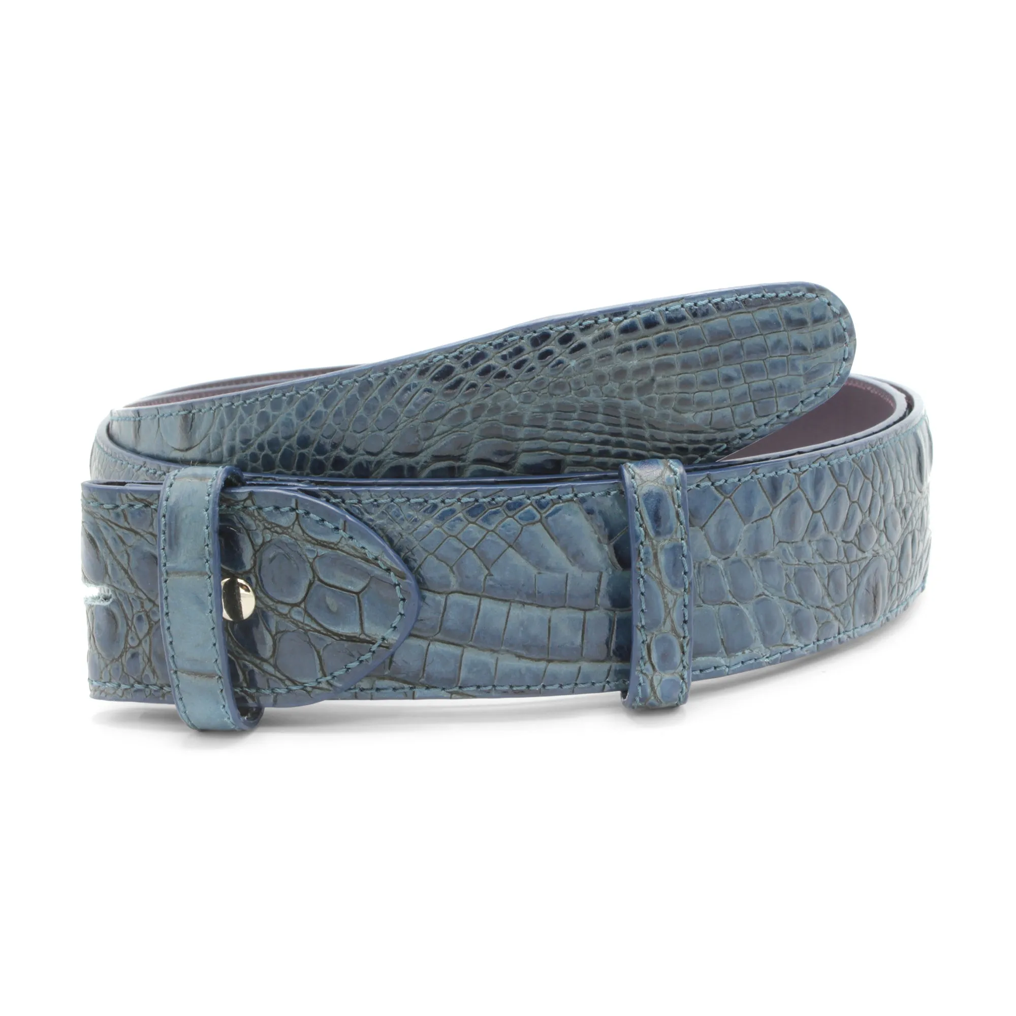 Bacall Mock Caiman Effect Belt Strap