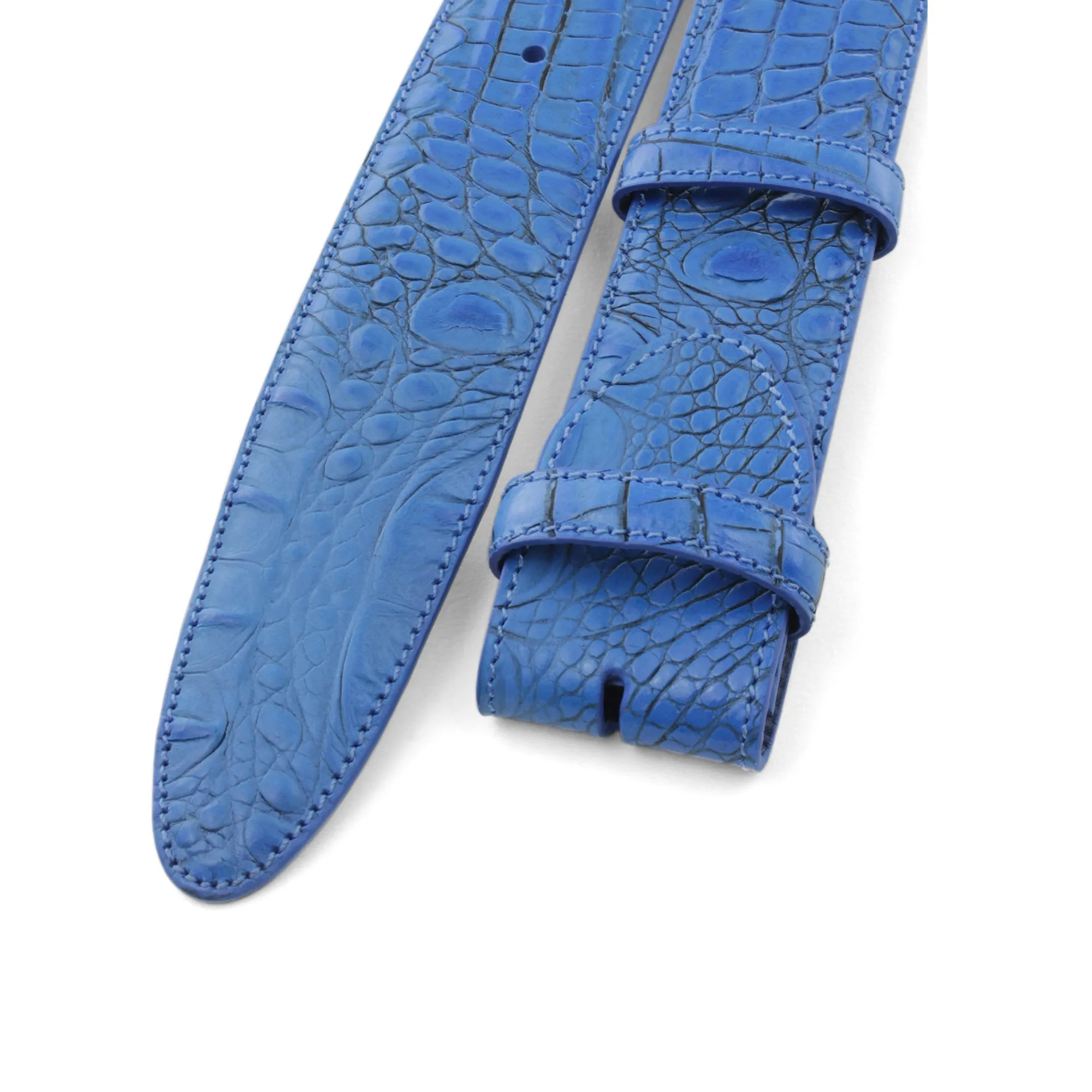 Bacall Mock Caiman Effect Belt Strap