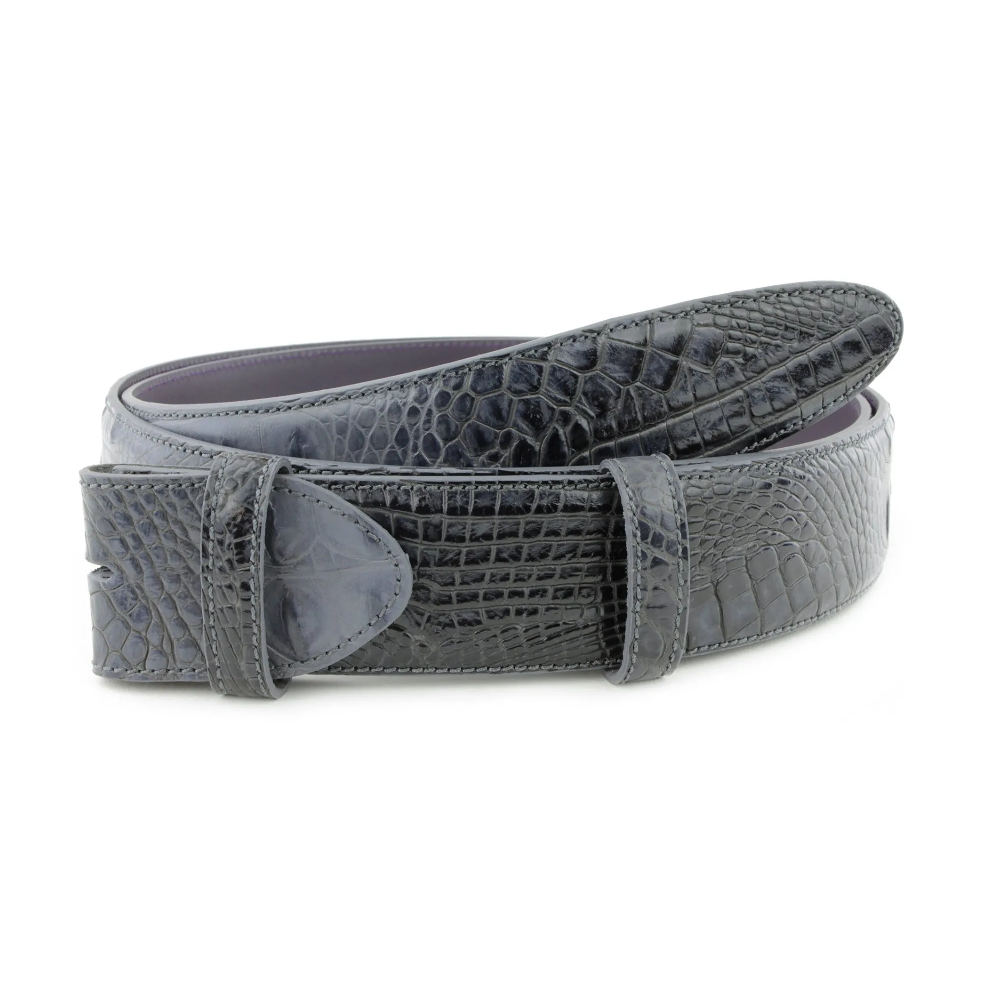 Bacall Mock Caiman Effect Belt Strap