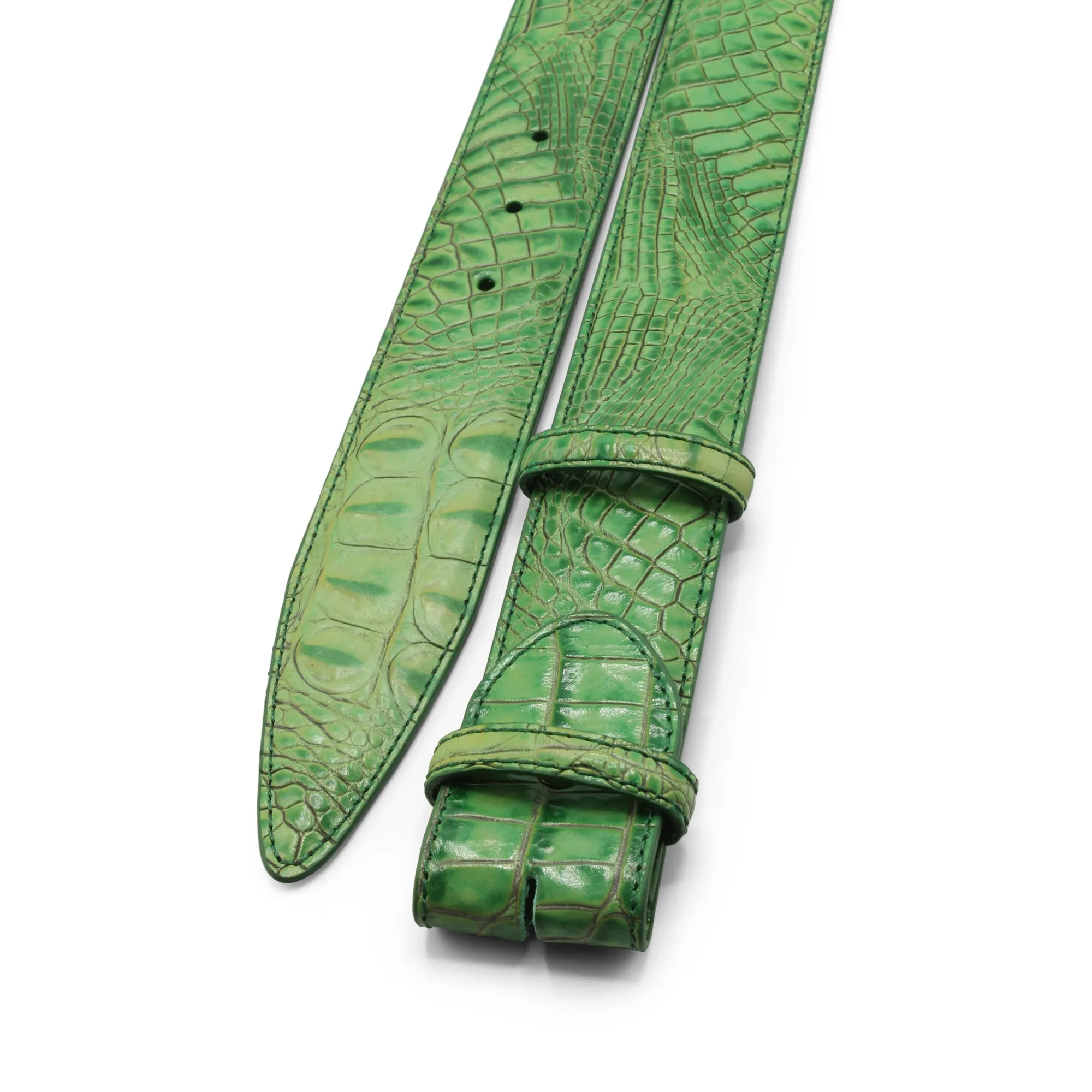 Bacall Mock Caiman Effect Belt Strap