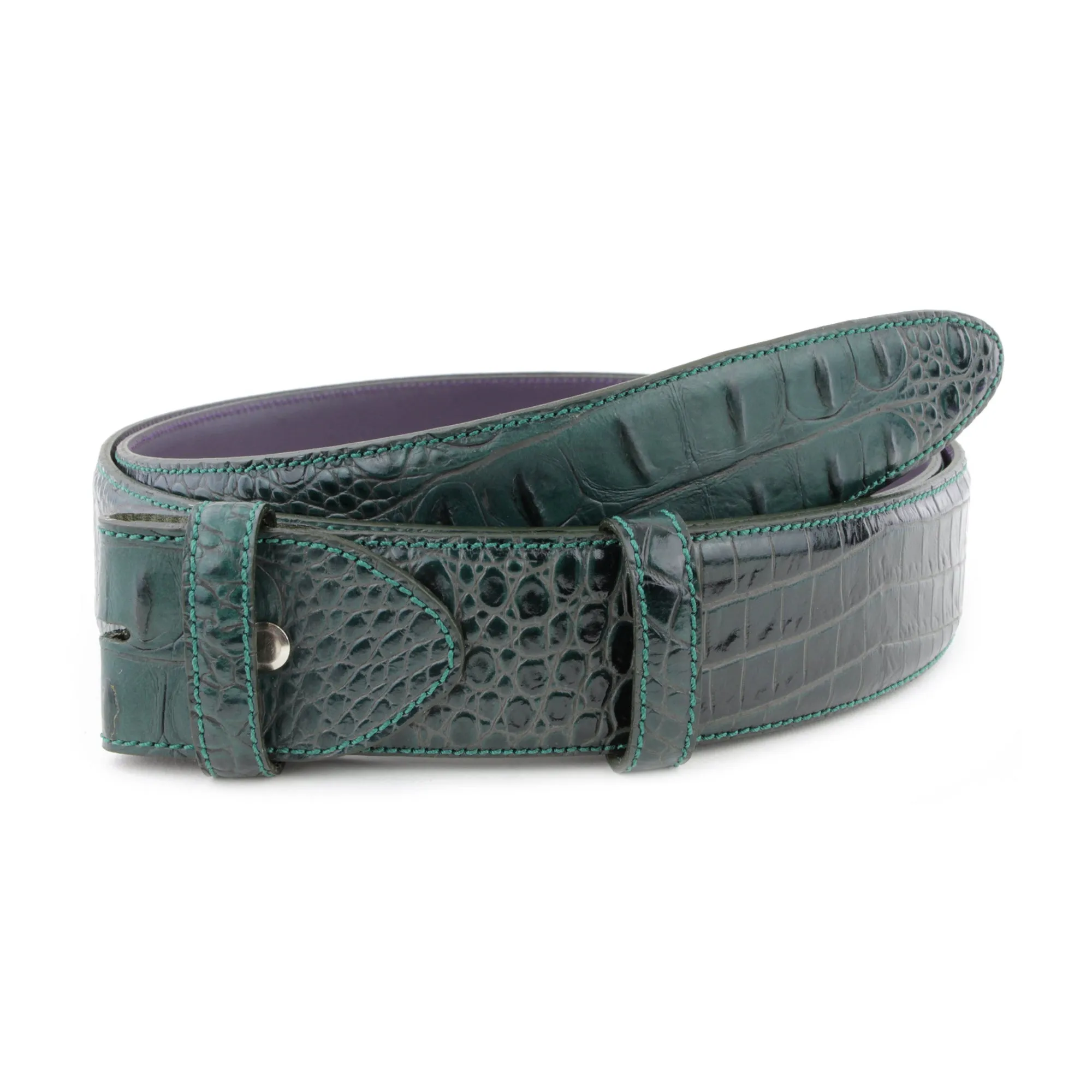 Bacall Mock Caiman Effect Belt Strap