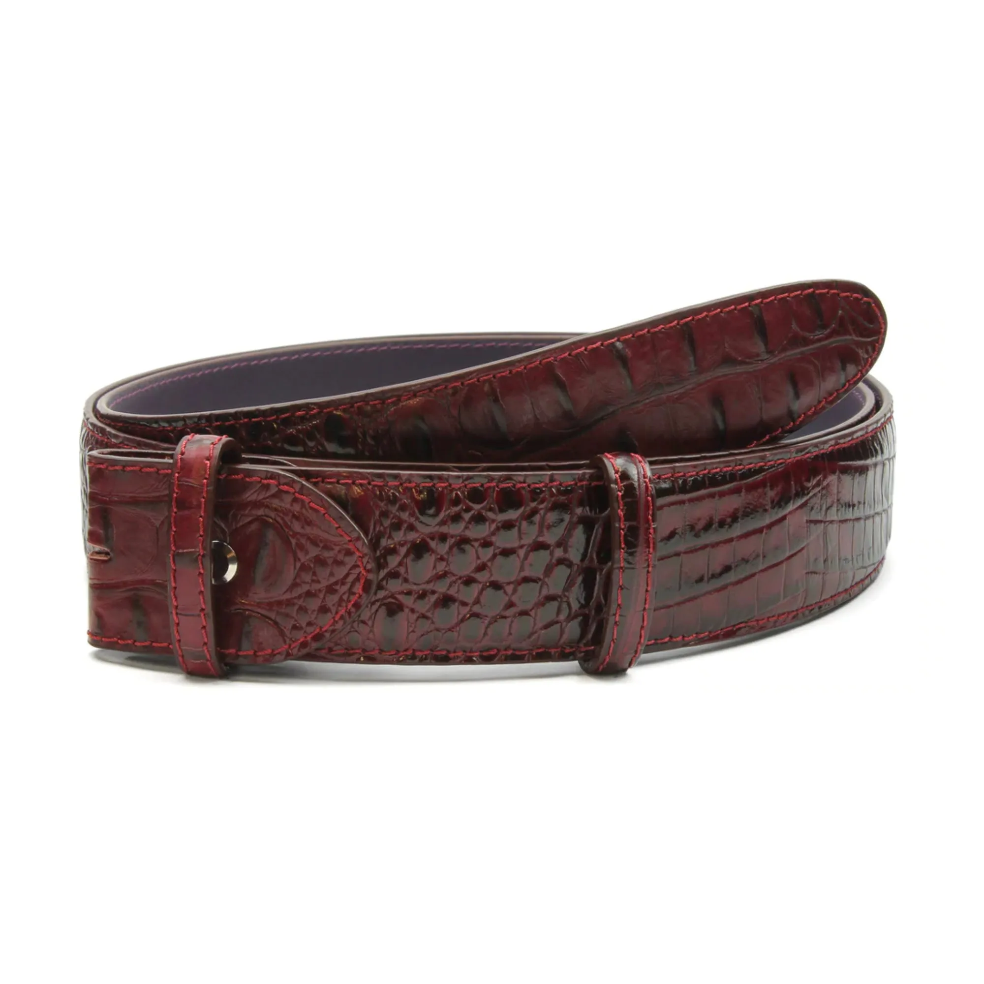 Bacall Mock Caiman Effect Belt Strap