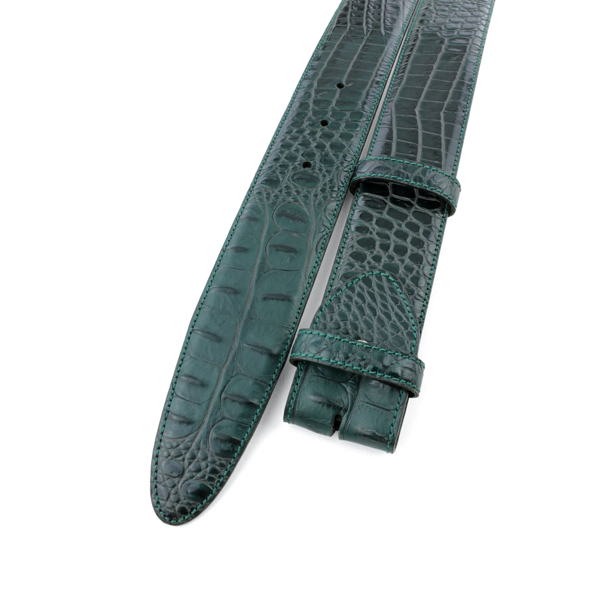 Bacall Mock Caiman Effect Belt Strap