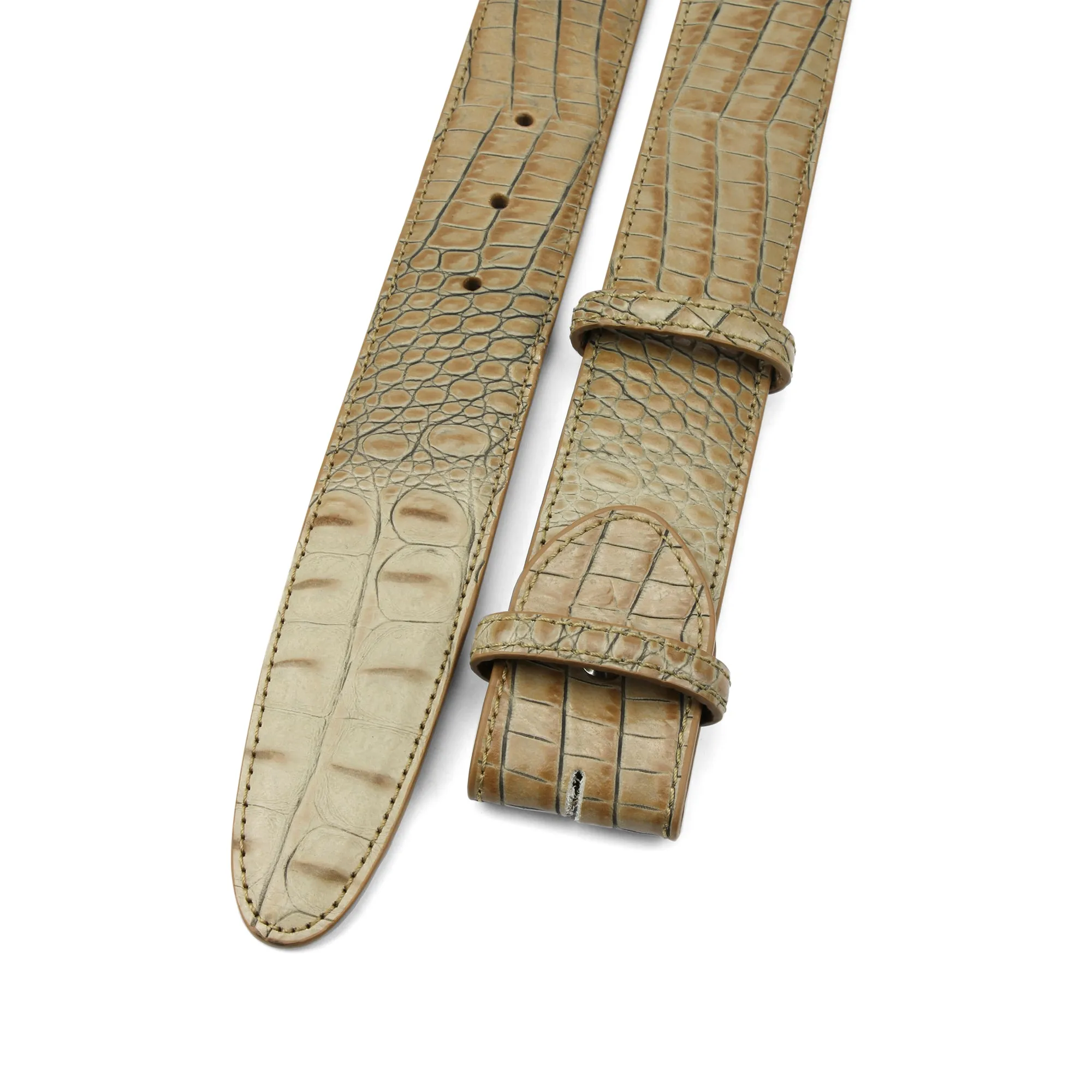 Bacall Mock Caiman Effect Belt Strap