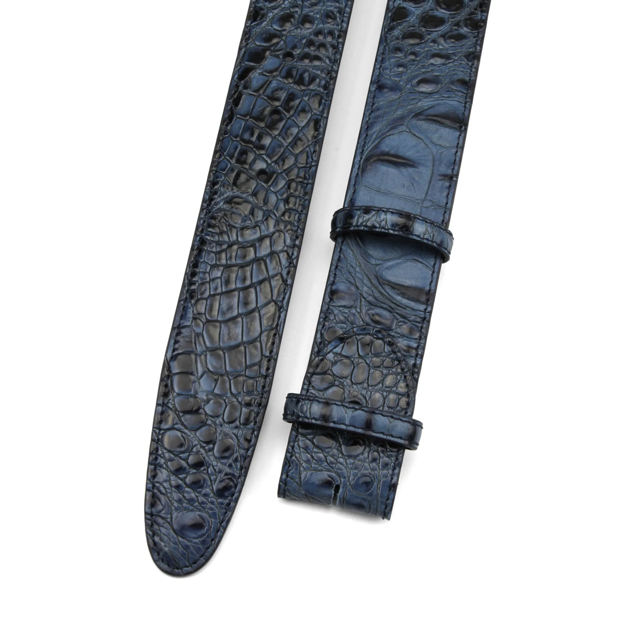 Bacall Mock Caiman Effect Belt Strap