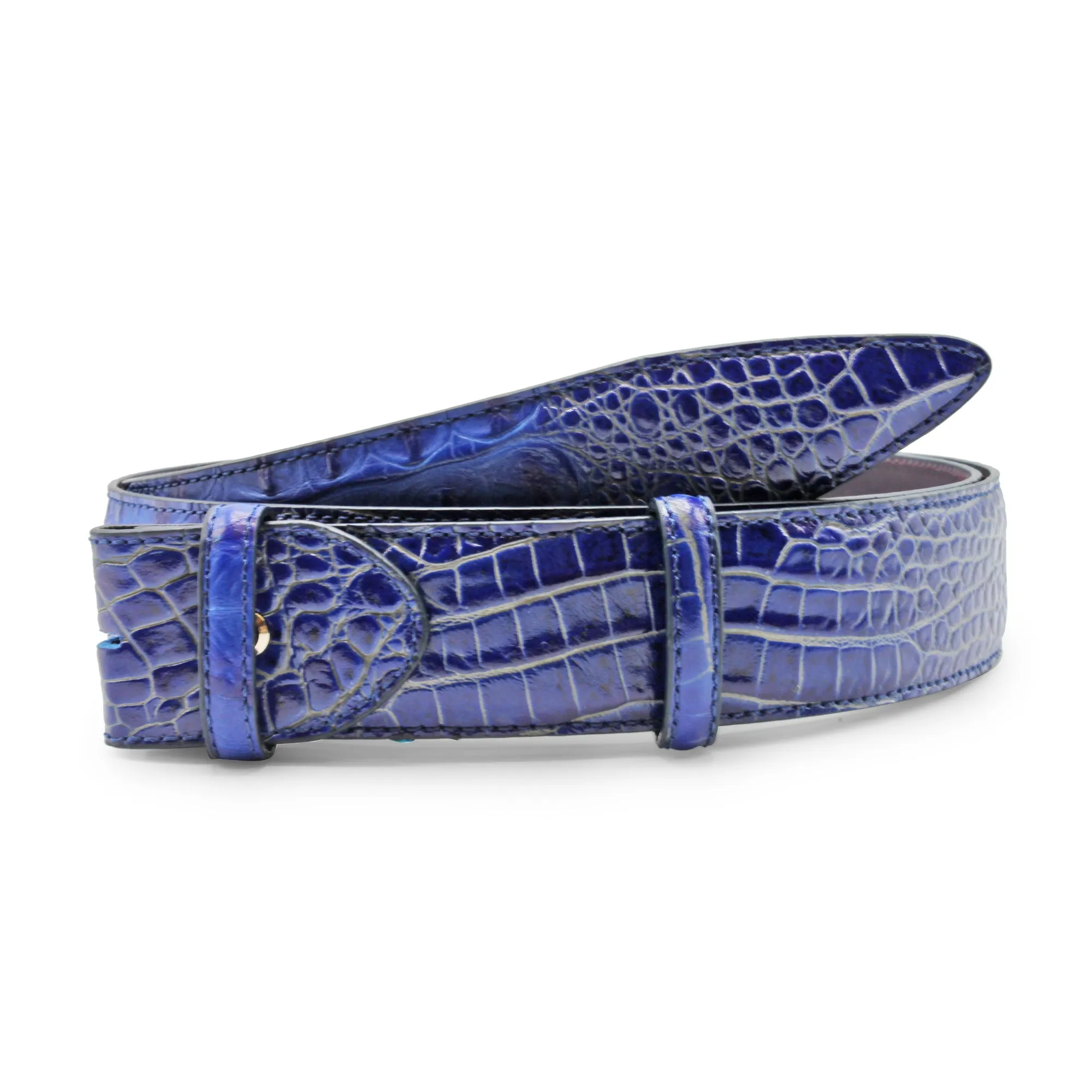 Bacall Mock Caiman Effect Belt Strap