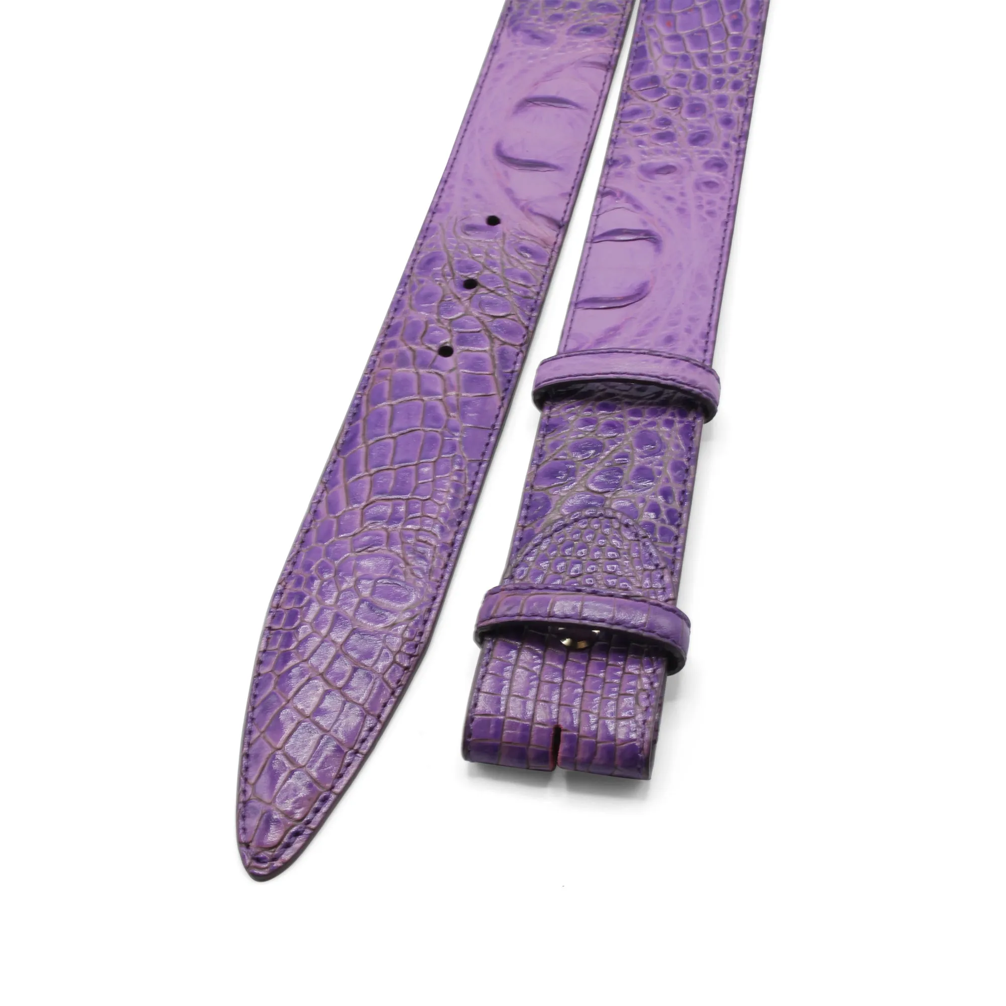 Bacall Mock Caiman Effect Belt Strap