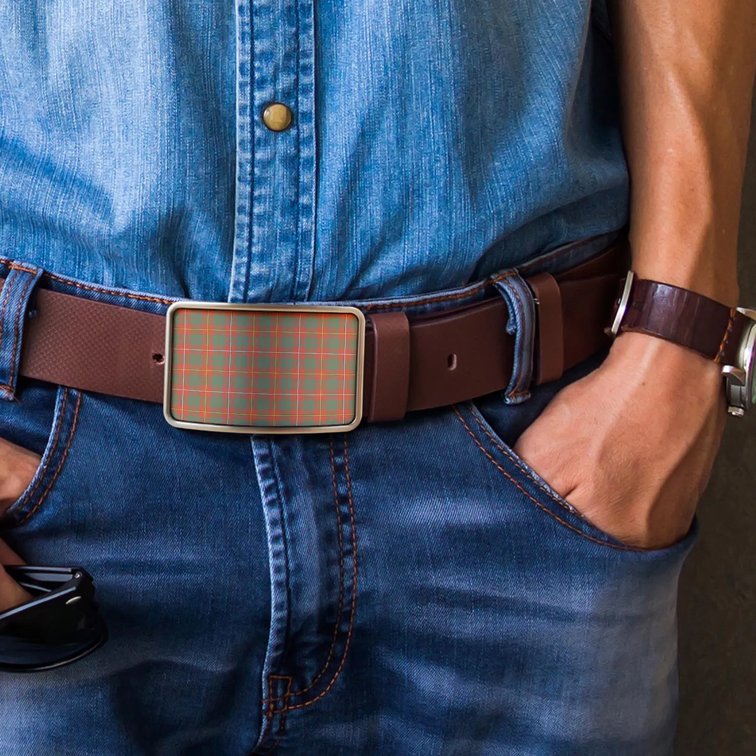 Bruce Ancient Tartan Belt Buckles