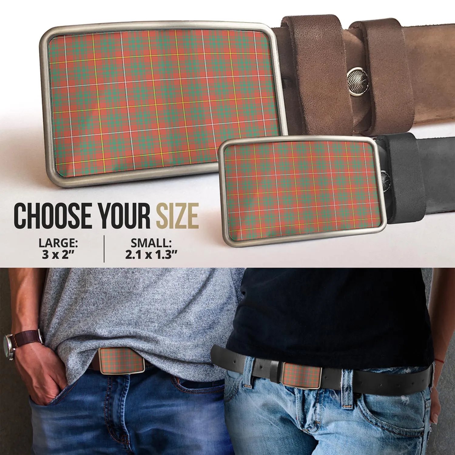Bruce Ancient Tartan Belt Buckles