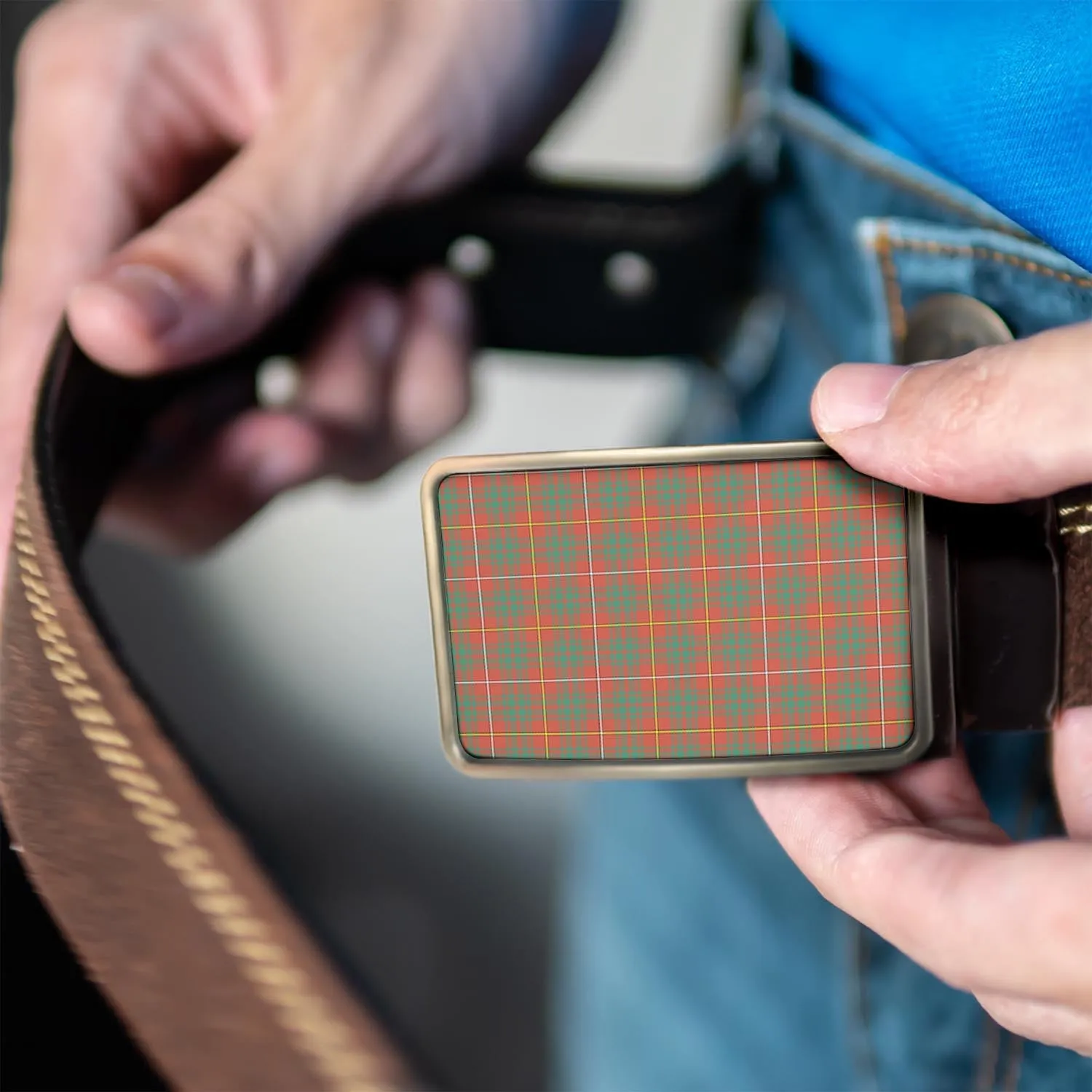 Bruce Ancient Tartan Belt Buckles