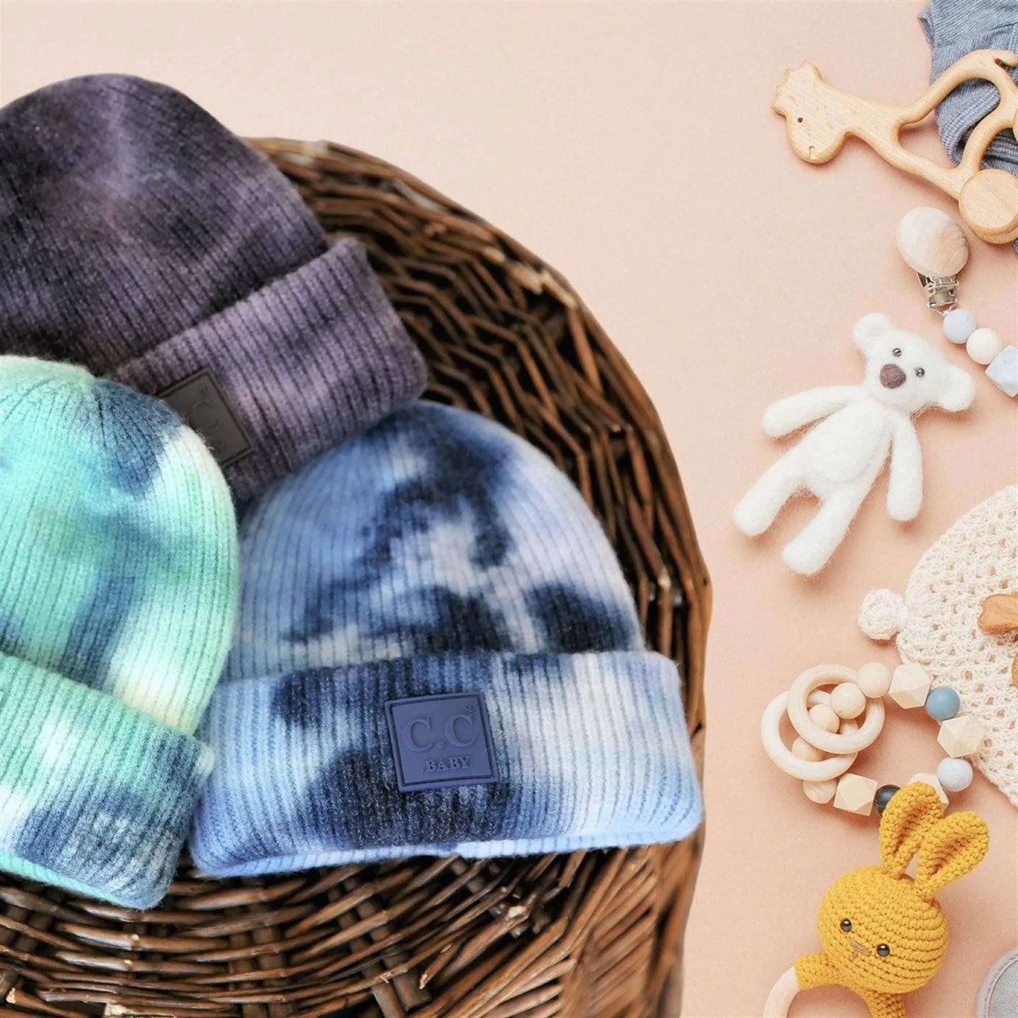 CC Baby Tie Dye Unisex Beanie for Newborn to 12 Months