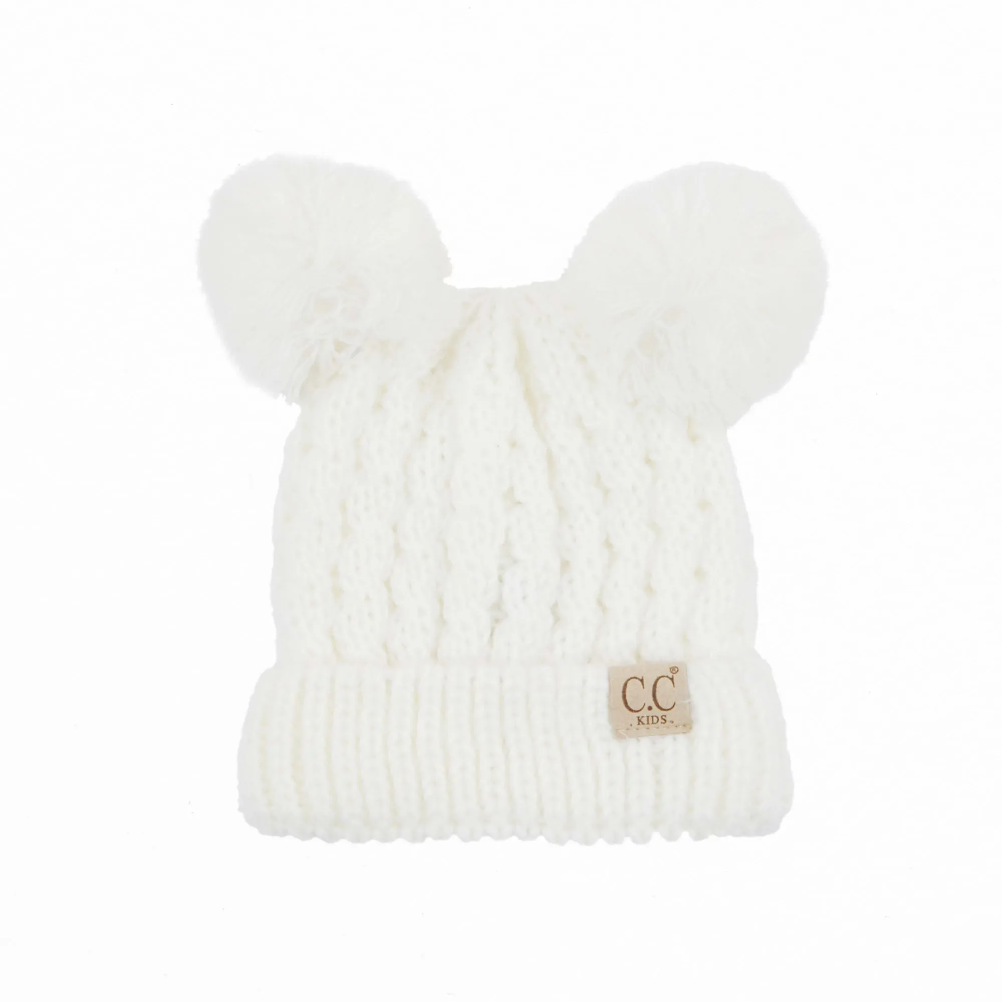 CC Kids Double Pom Kids Toddler to Adult Winter Beanies