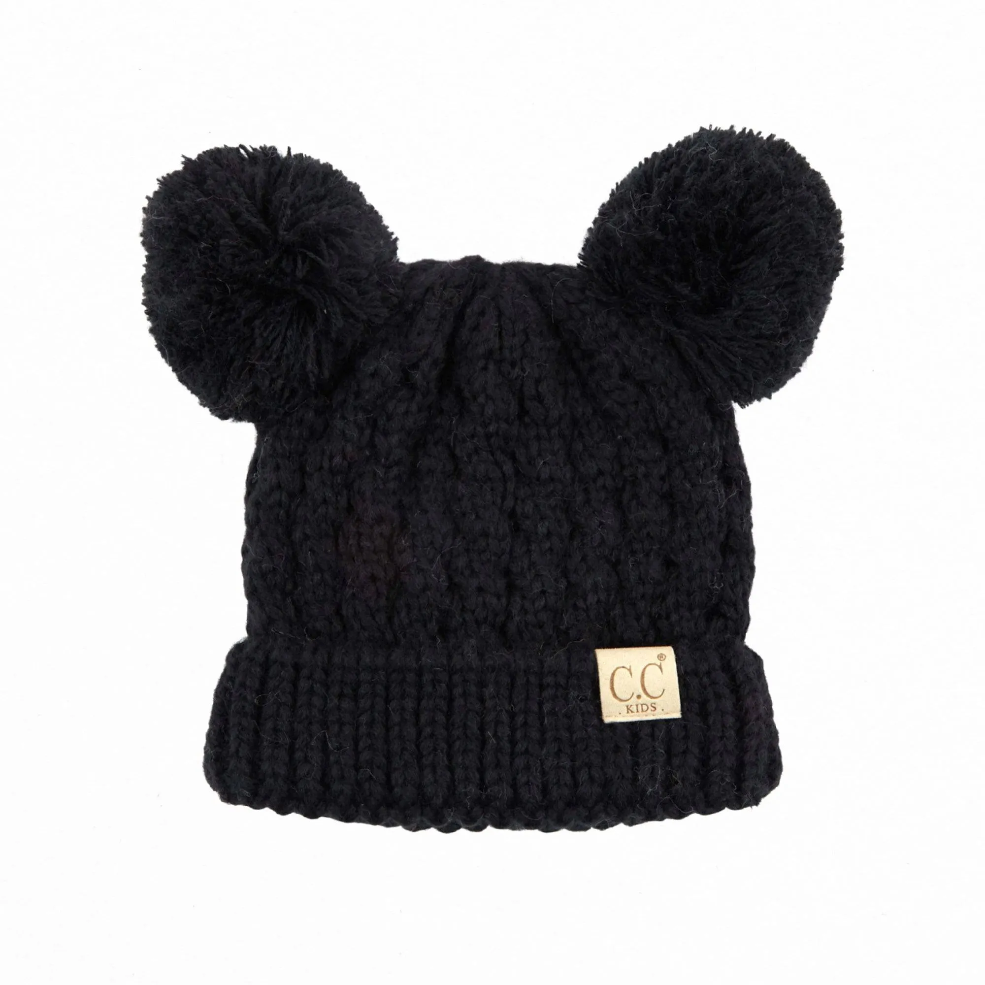 CC Kids Double Pom Kids Toddler to Adult Winter Beanies