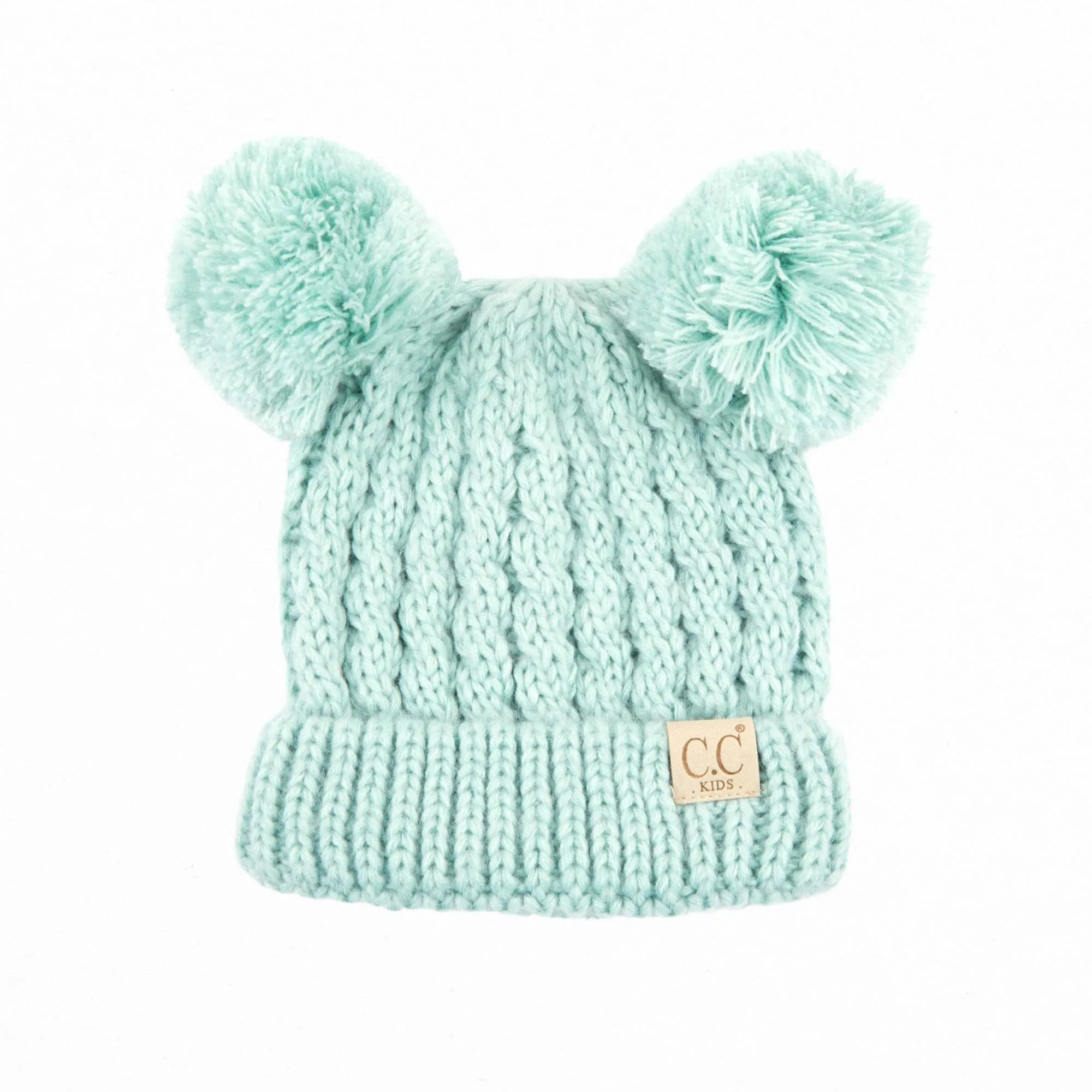 CC Kids Double Pom Kids Toddler to Adult Winter Beanies
