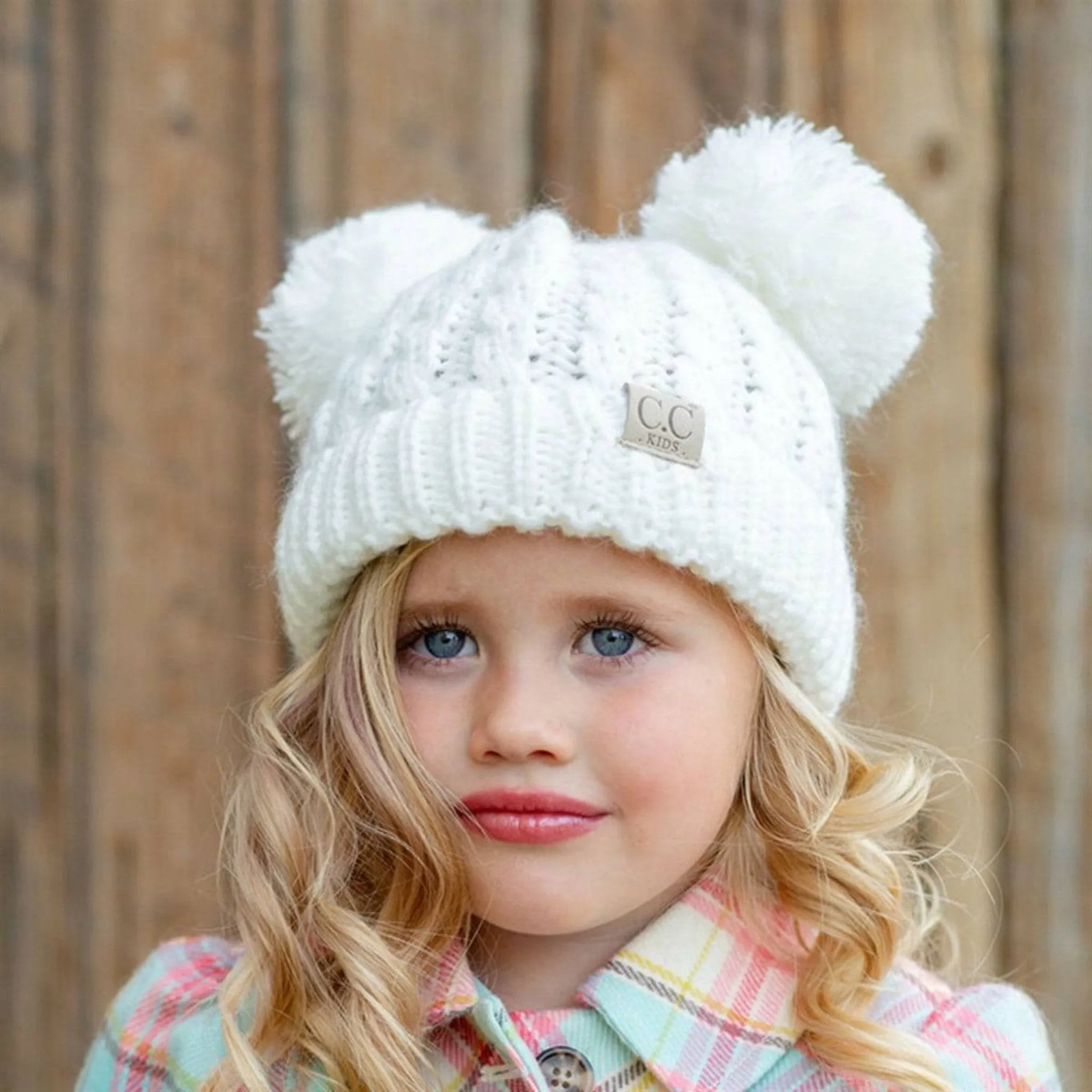 CC Kids Double Pom Kids Toddler to Adult Winter Beanies