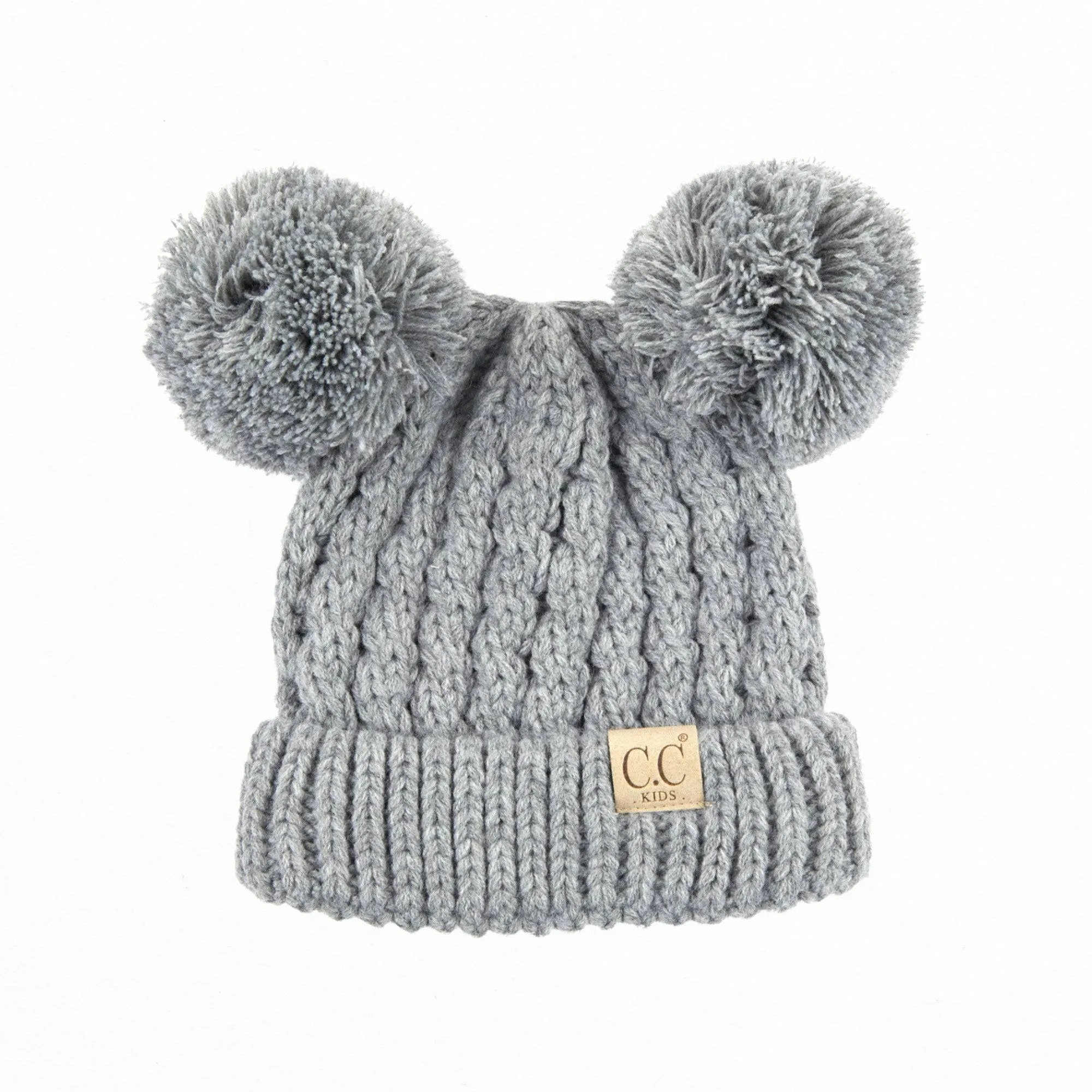 CC Kids Double Pom Kids Toddler to Adult Winter Beanies