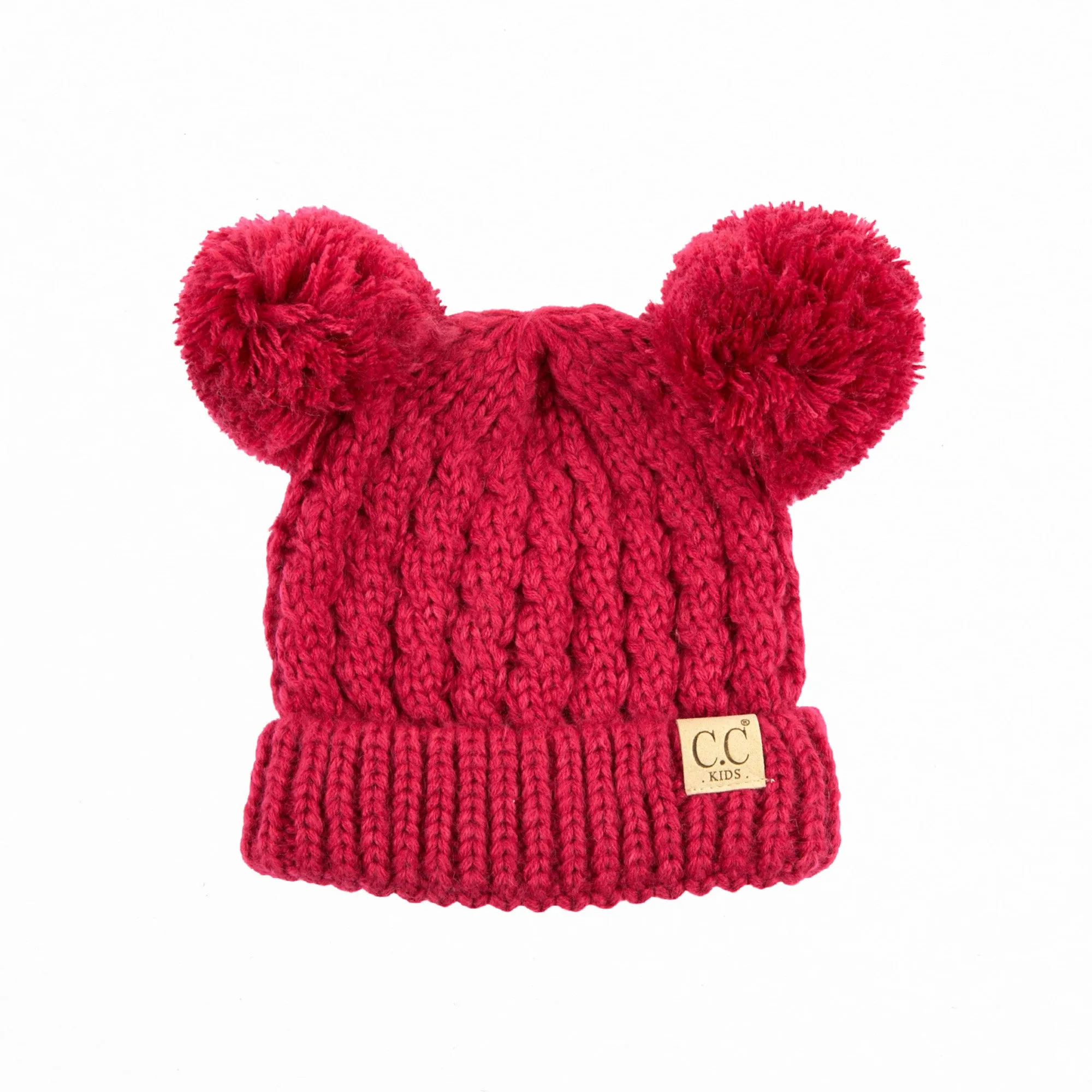 CC Kids Double Pom Kids Toddler to Adult Winter Beanies