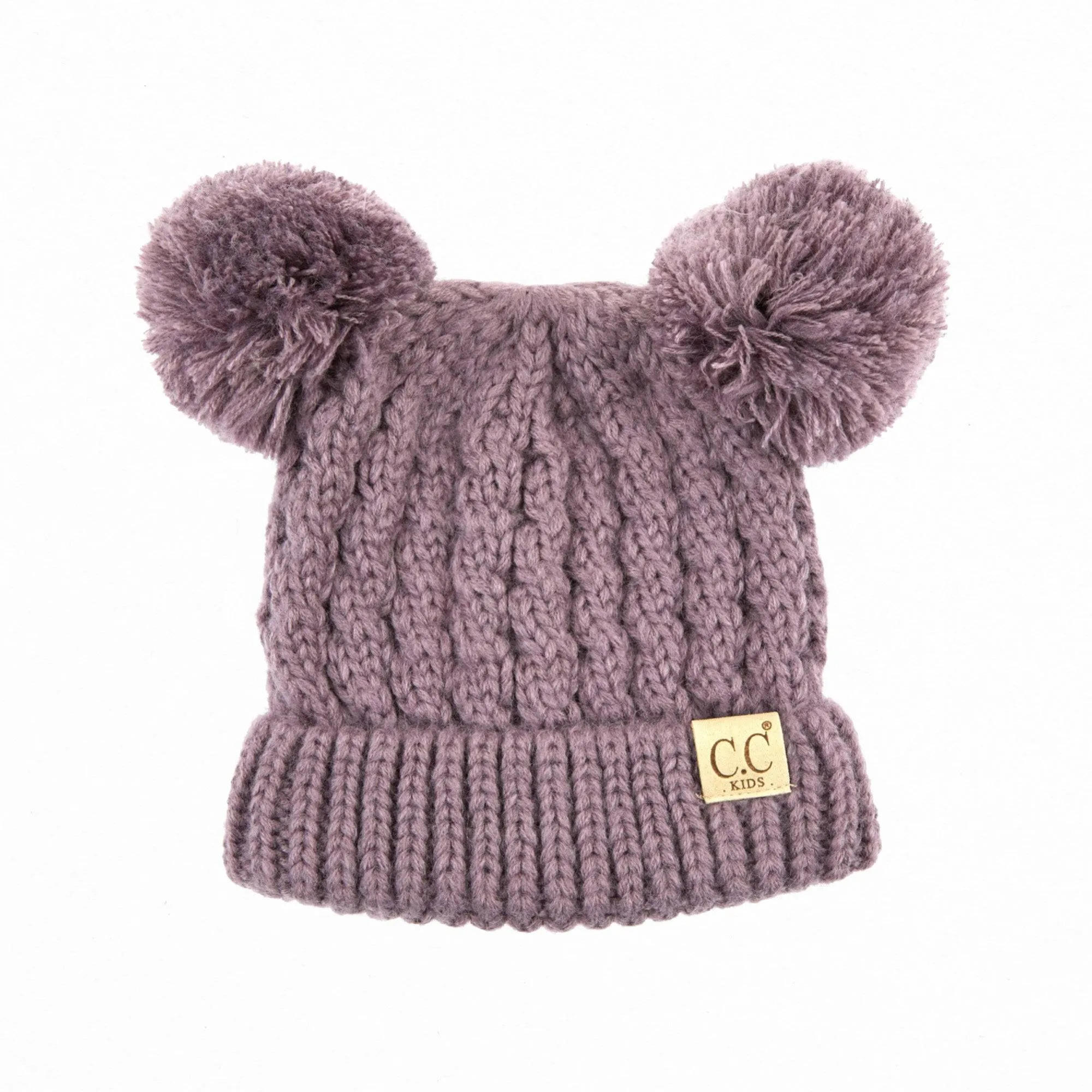 CC Kids Double Pom Kids Toddler to Adult Winter Beanies