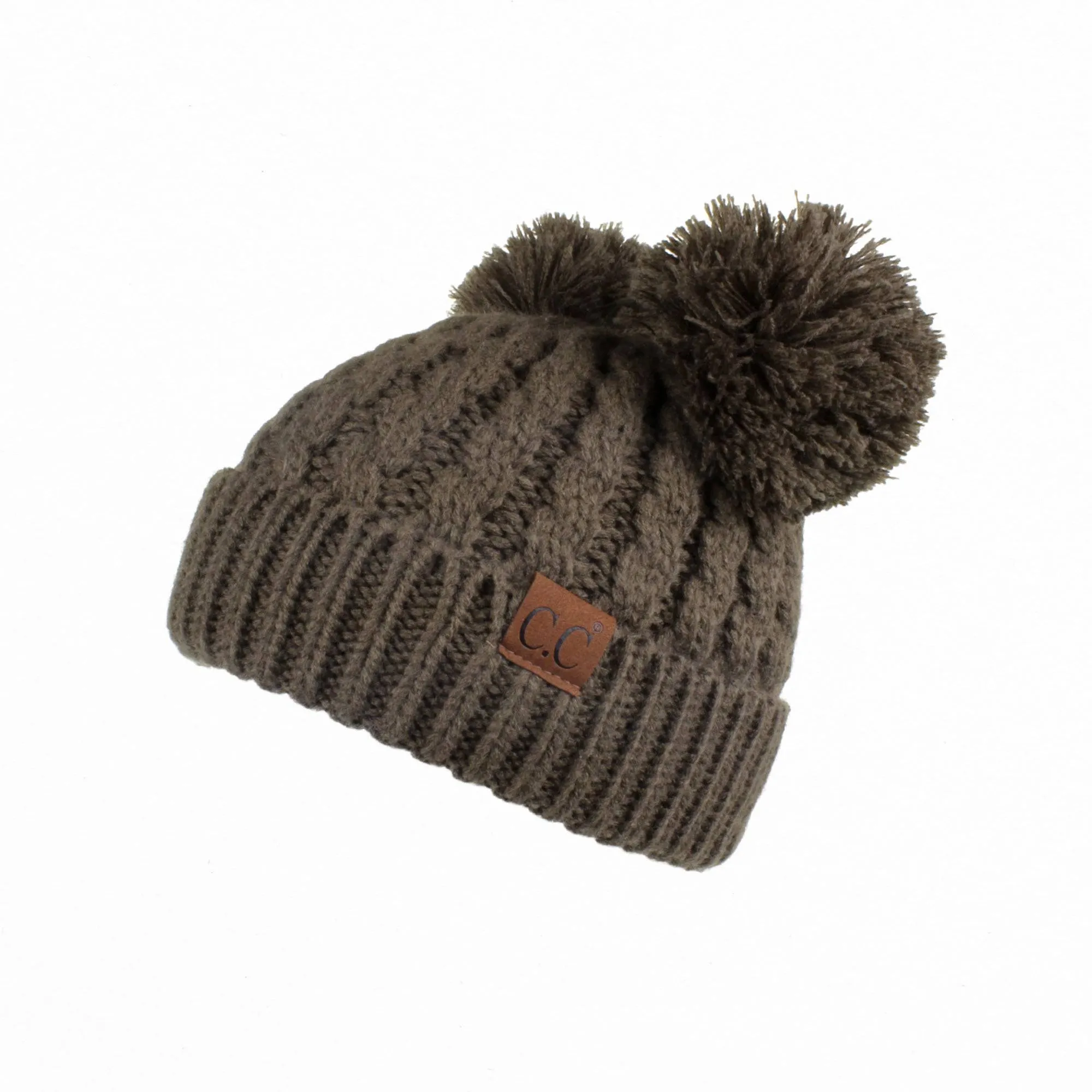 CC Kids Double Pom Kids Toddler to Adult Winter Beanies