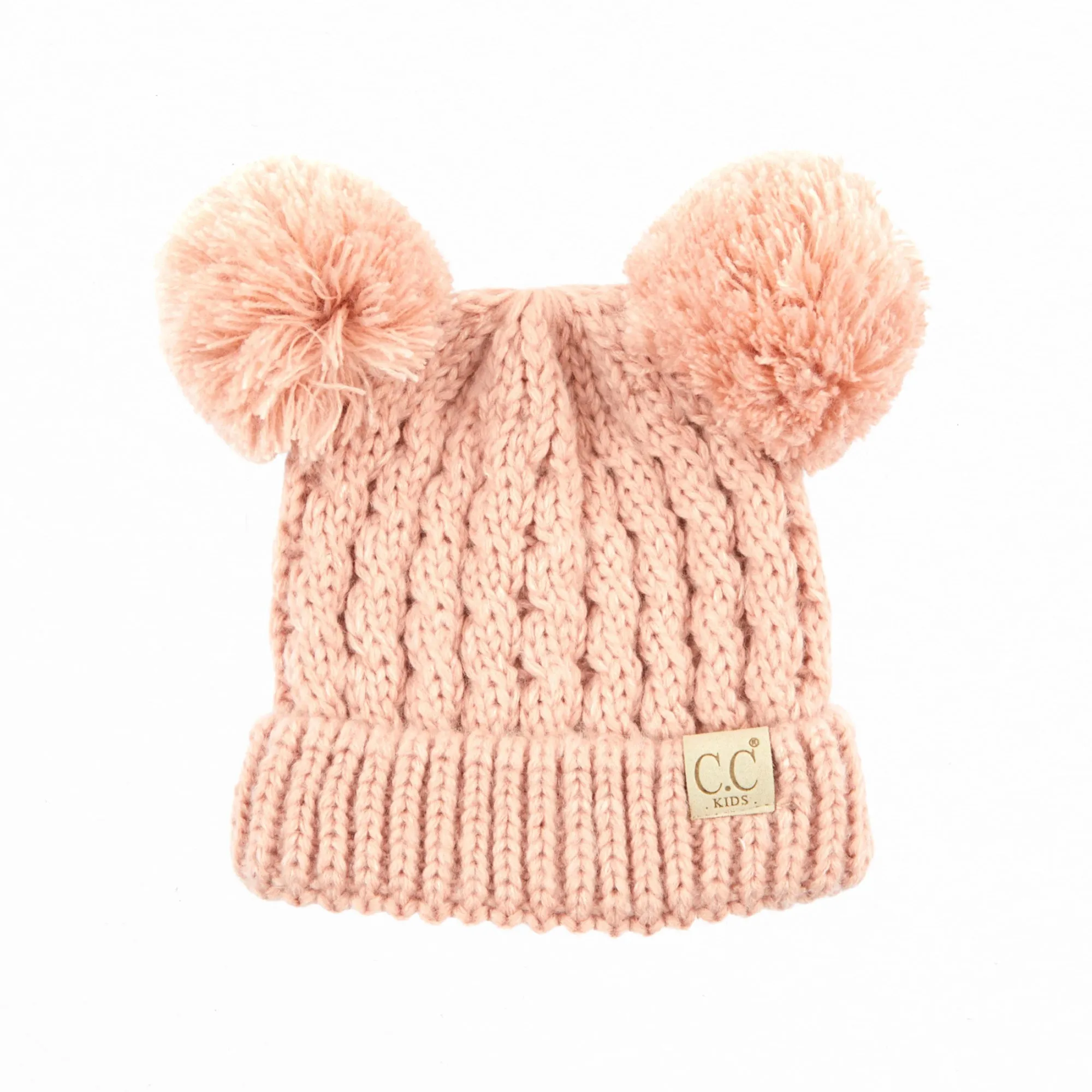 CC Kids Double Pom Kids Toddler to Adult Winter Beanies