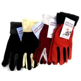 Ladies Polar Fleece Gloves wth Cuff pair