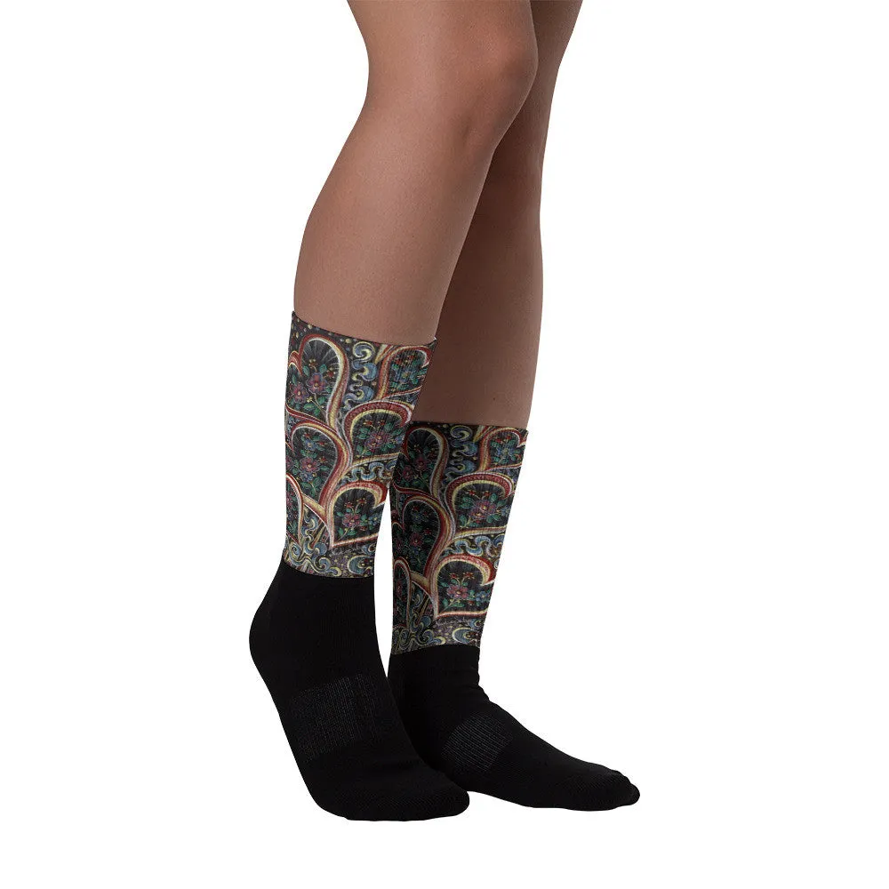 Love Love Love - Black foot socks