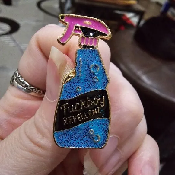 Metal Enamel Lapel Pin | Fučkboy Repellent
