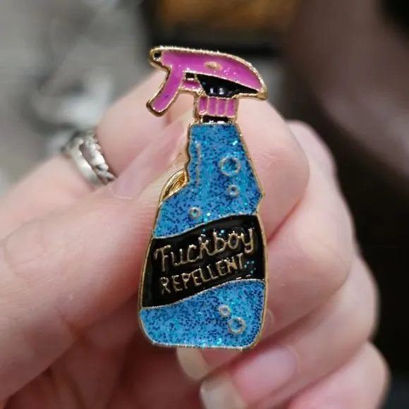Metal Enamel Lapel Pin | Fučkboy Repellent