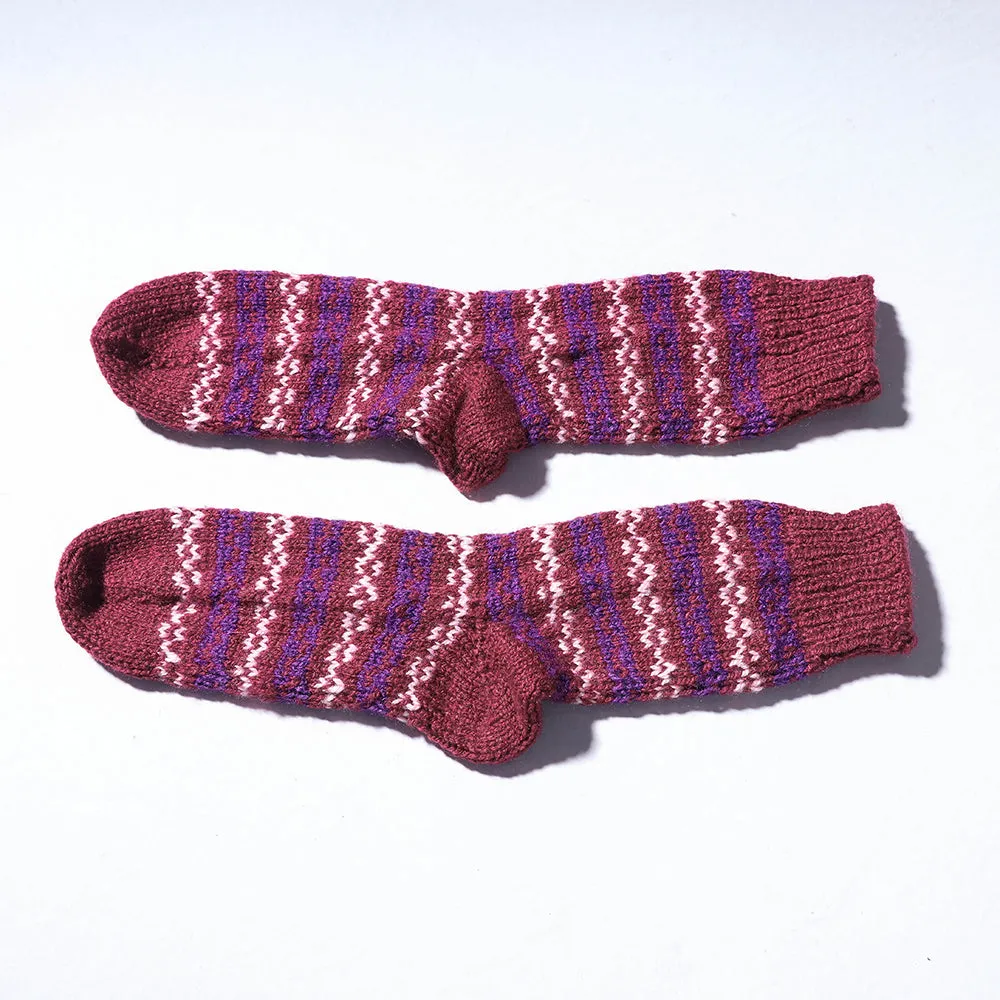 Multicolor - Kumaun Hand-knitted Woolen Socks (Adult)